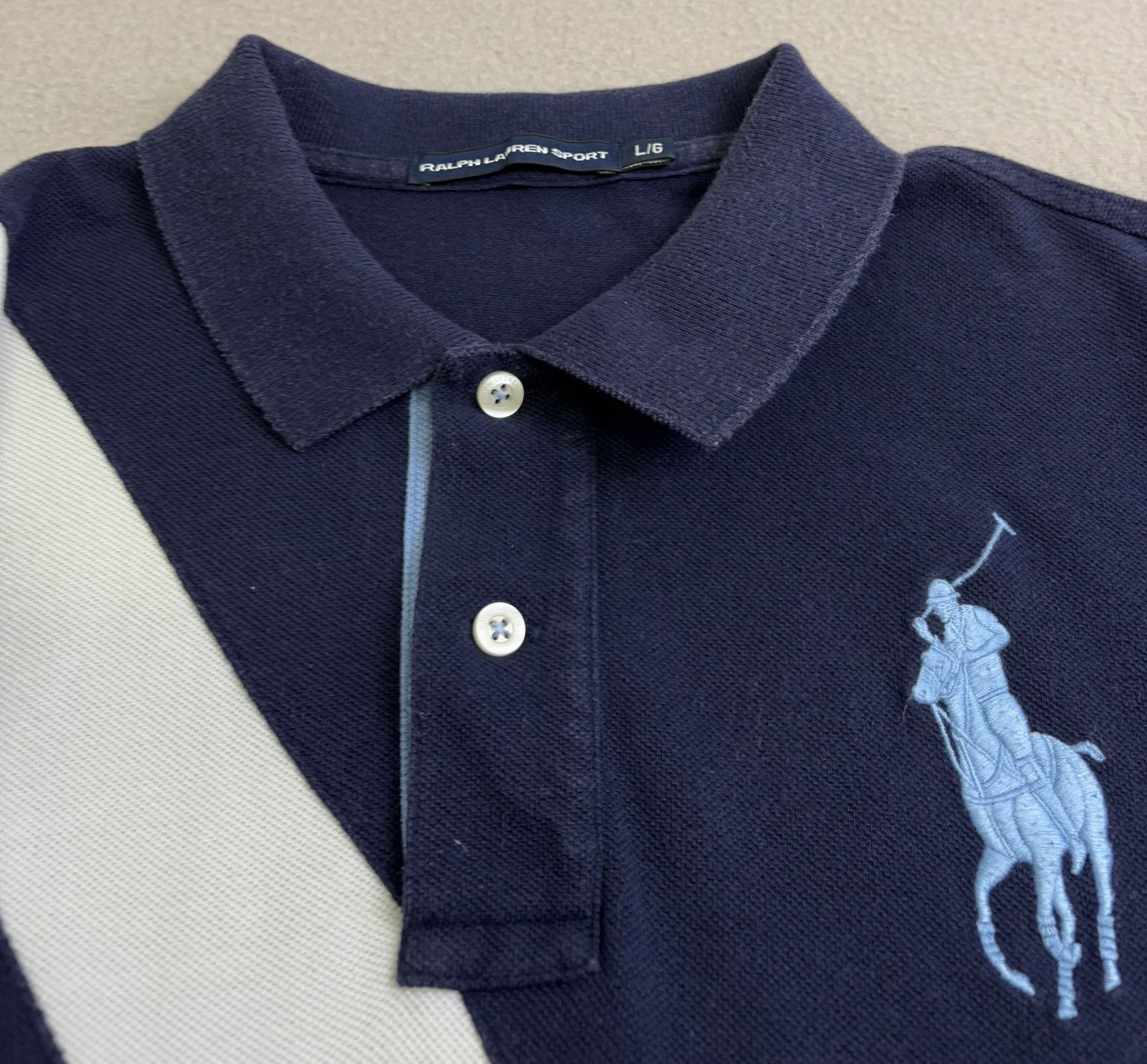 Ralph Lauren × Ralph Lauren Sport Ralph Lauren Sport navy blue Polo Big Pony Size. L Size L / US 10 / IT 46 - 9 Thumbnail