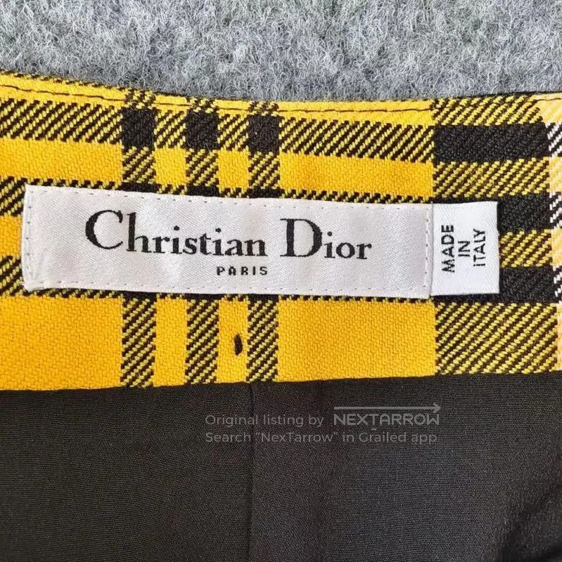 Dior Dior Yellow Wool Checkered Women's Shorts . Size 22" - 3 Thumbnail