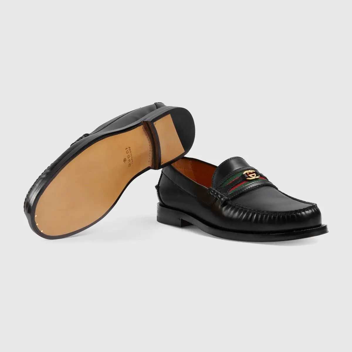 Gucci o1mt1gz0325 Loafers With Interlocking G in Black Size US 15 / EU 48 - 5 Thumbnail