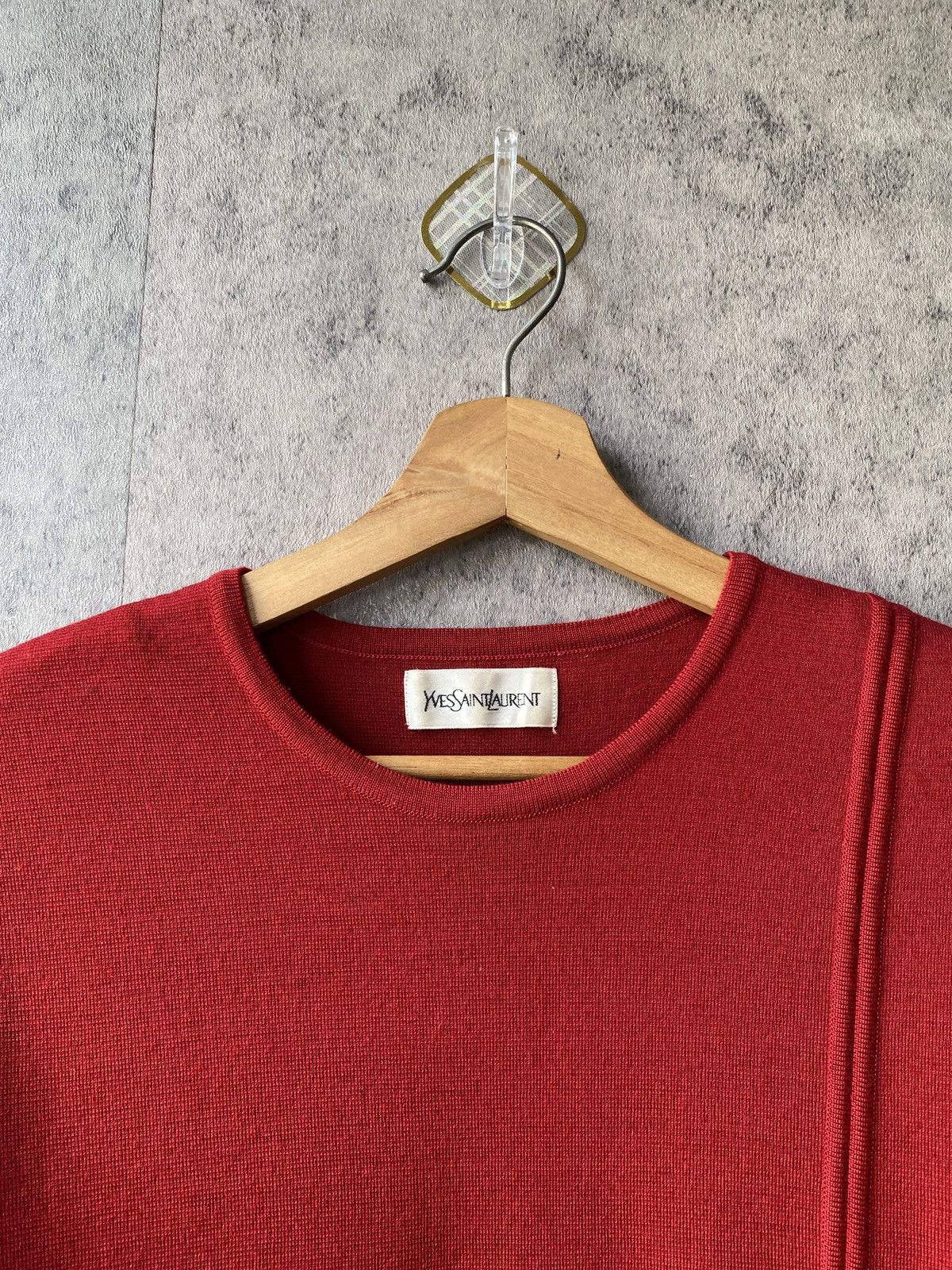 Vintage × Yves Saint Laurent Vintage 90s Yves Saint Laurent Wool Long Sleeve Shirt Size S / US 4 / IT 40 - 3 Thumbnail