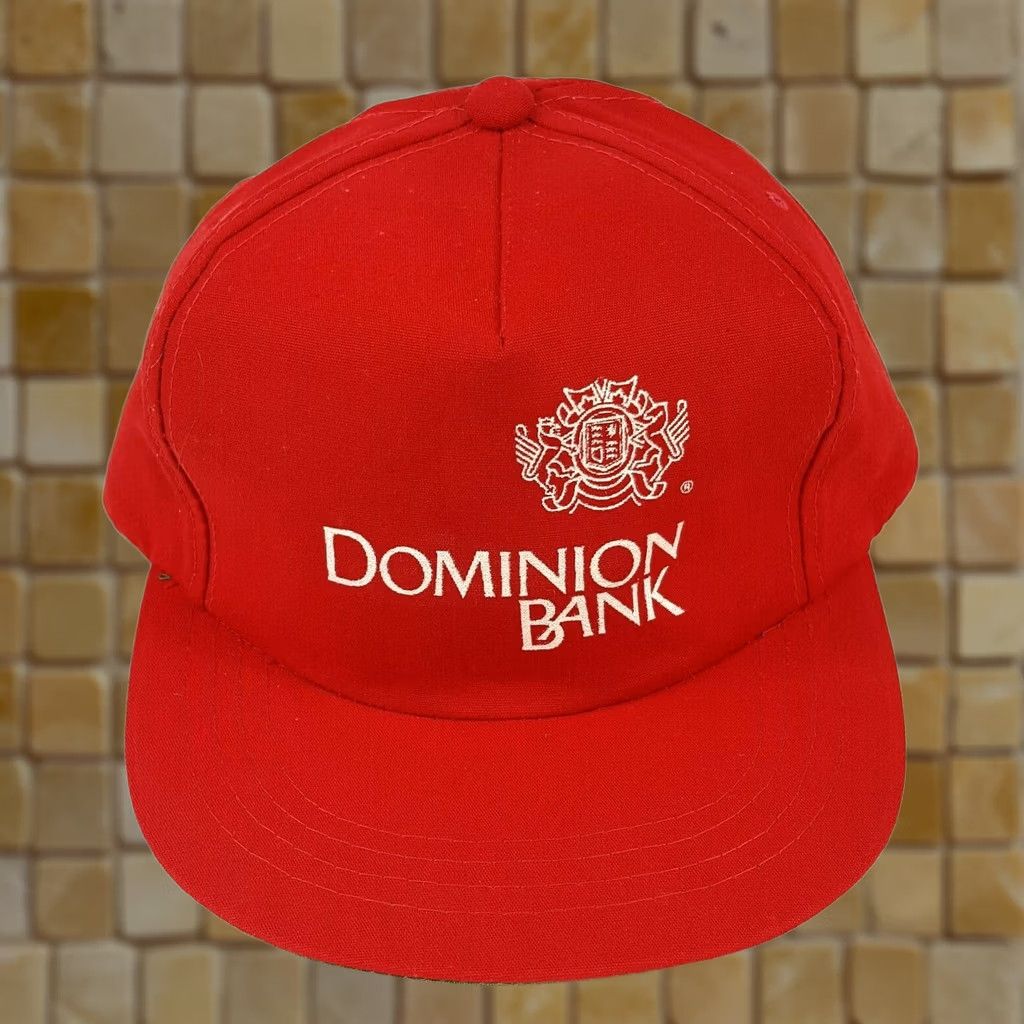 Etro VINTAGE Dominion Bank K-Products Trucker Hat Red Snapback Adjustable Retro Cap Size ONE SIZE - 1 Thumbnail