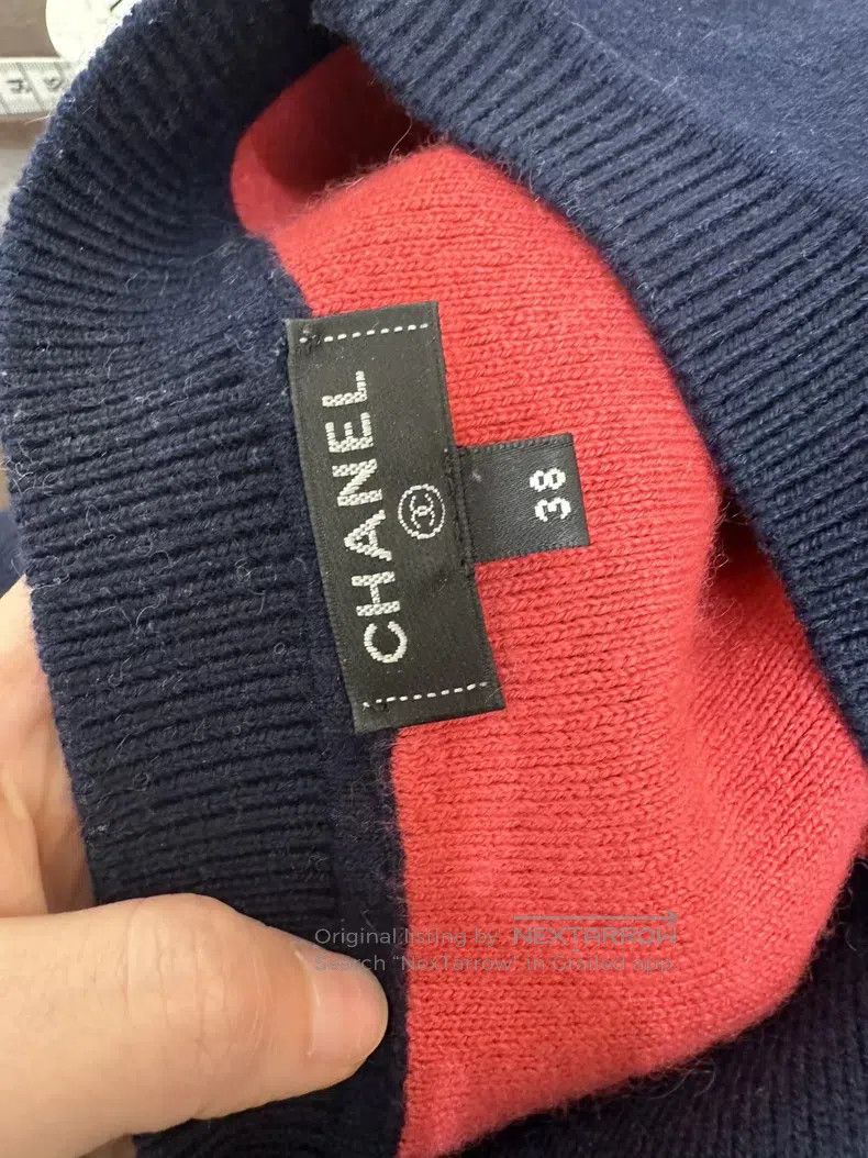 Chanel Chanel Dark blue popular double c logo sweater Size XS / US 0-2 / IT 36-38 - 5 Thumbnail