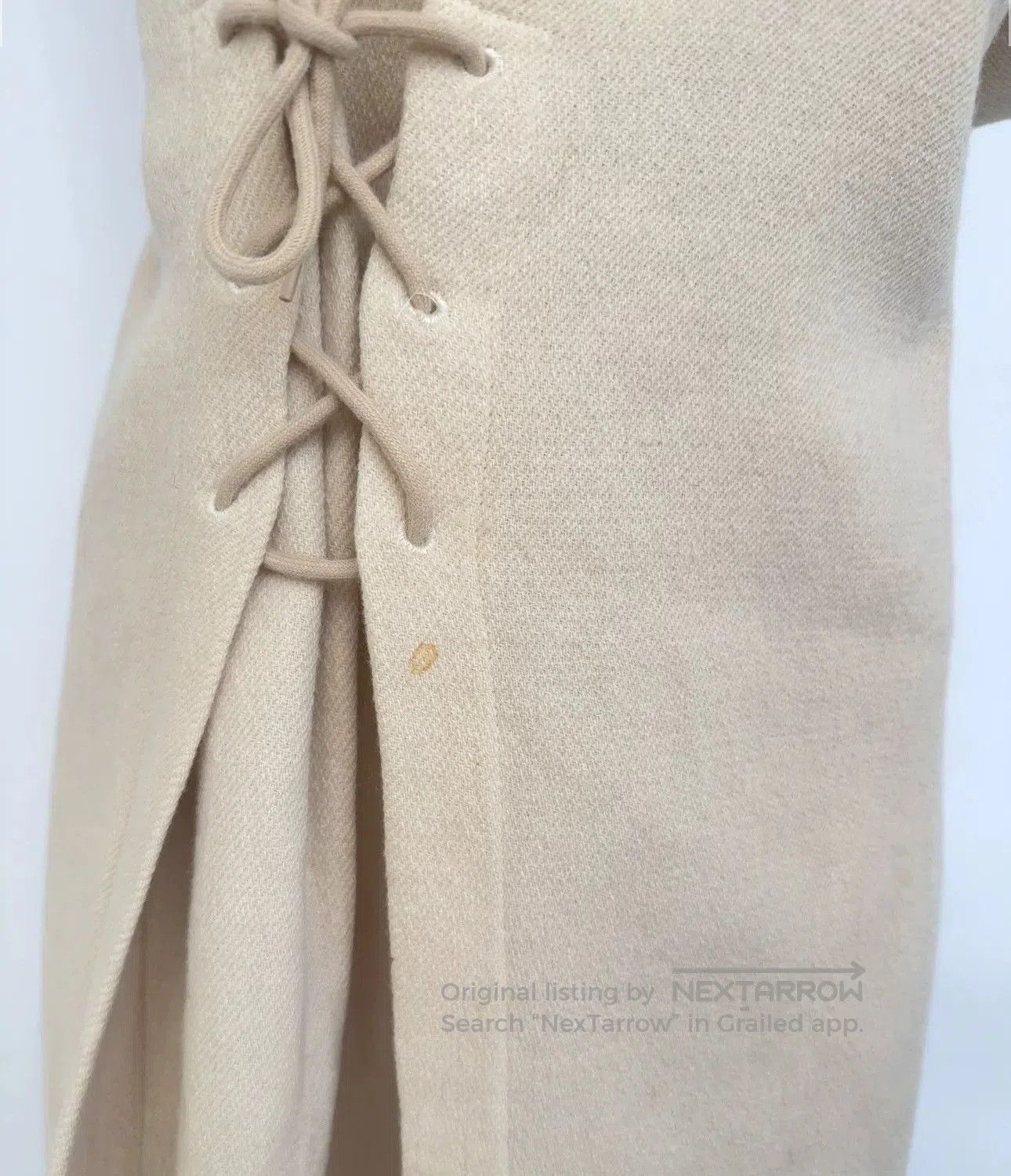 Y's Y's Beige Tie-Front Strap Dress. Size M / US 6-8 / IT 42-44 - 5 Thumbnail