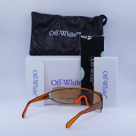 Off-White Off-White OERI103 BIG WHARF 7720 Sunglasses Gunmetal/Orange Size ONE SIZE - 8 Thumbnail