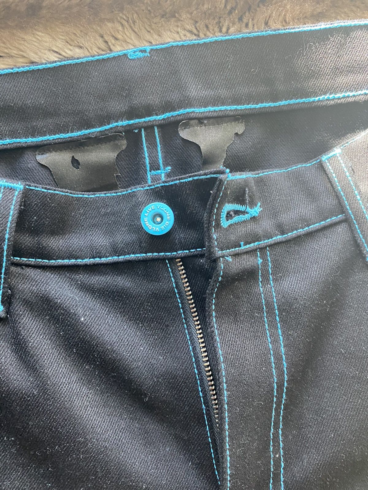 Vlone Live Vlone Die Vlone Denim Jeans XXL Black/Teal Size US 38 / EU 54 - 4 Thumbnail