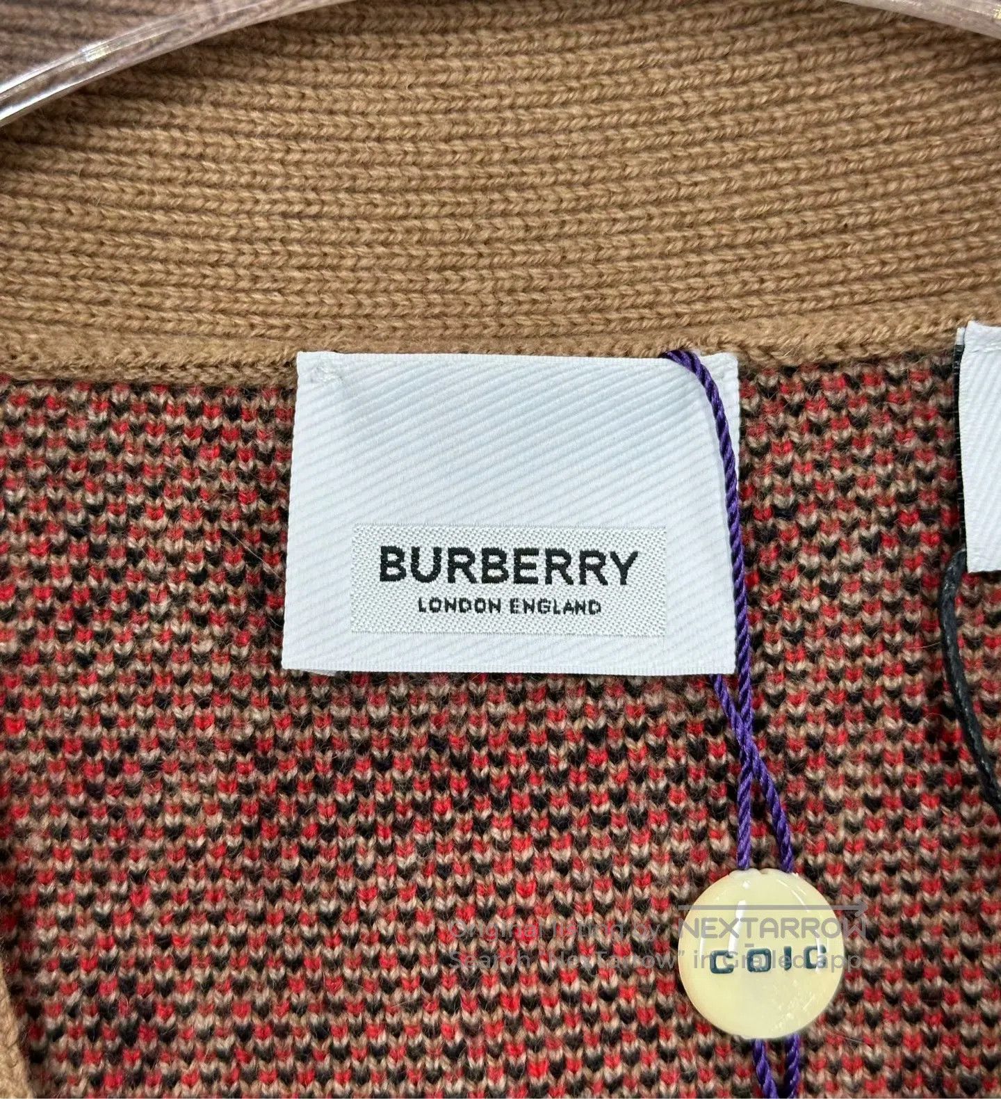 Burberry Burberry Beige checkered cashmere cardigan jacket| Size XS / US 0-2 / IT 36-38 - 3 Thumbnail