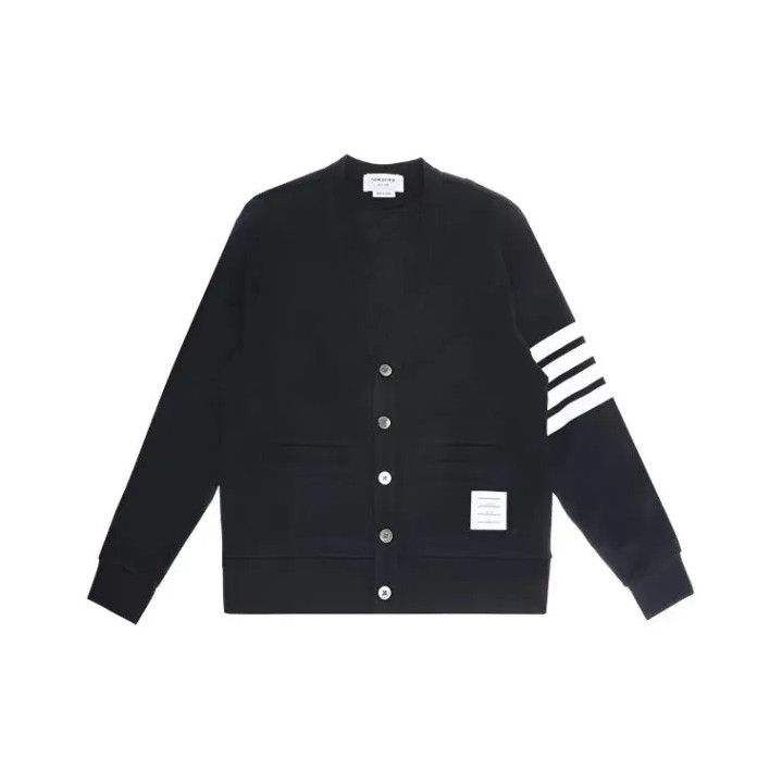 Thom Browne Thom Browne Classic V-Neck Cotton Sweater Size US S / EU 44-46 / 1 - 1 Thumbnail