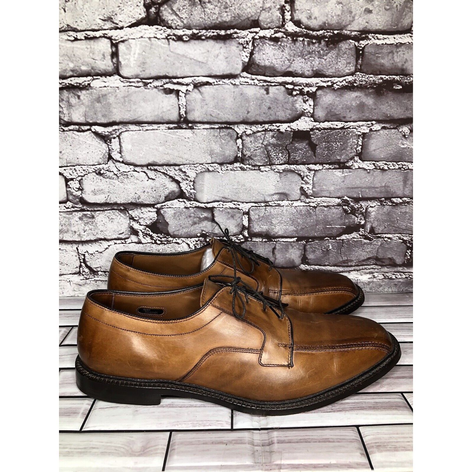 Allen Edmonds Allen Edmonds Dawson Brown Leather Derby Blucher Bicycle Dre Size US 13 / EU 46 - 1 Thumbnail