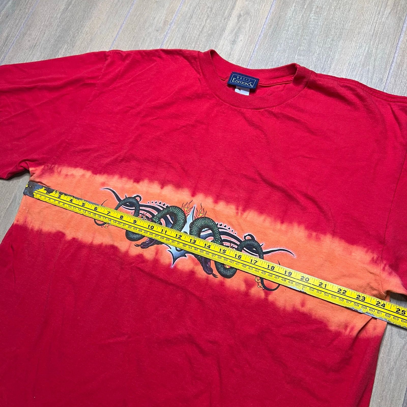 Basic Editions Vintage 90s Basic Editions Tie Dye Snake T Shirt Fade Men XL Size US XL / EU 56 / 4 - 4 Thumbnail