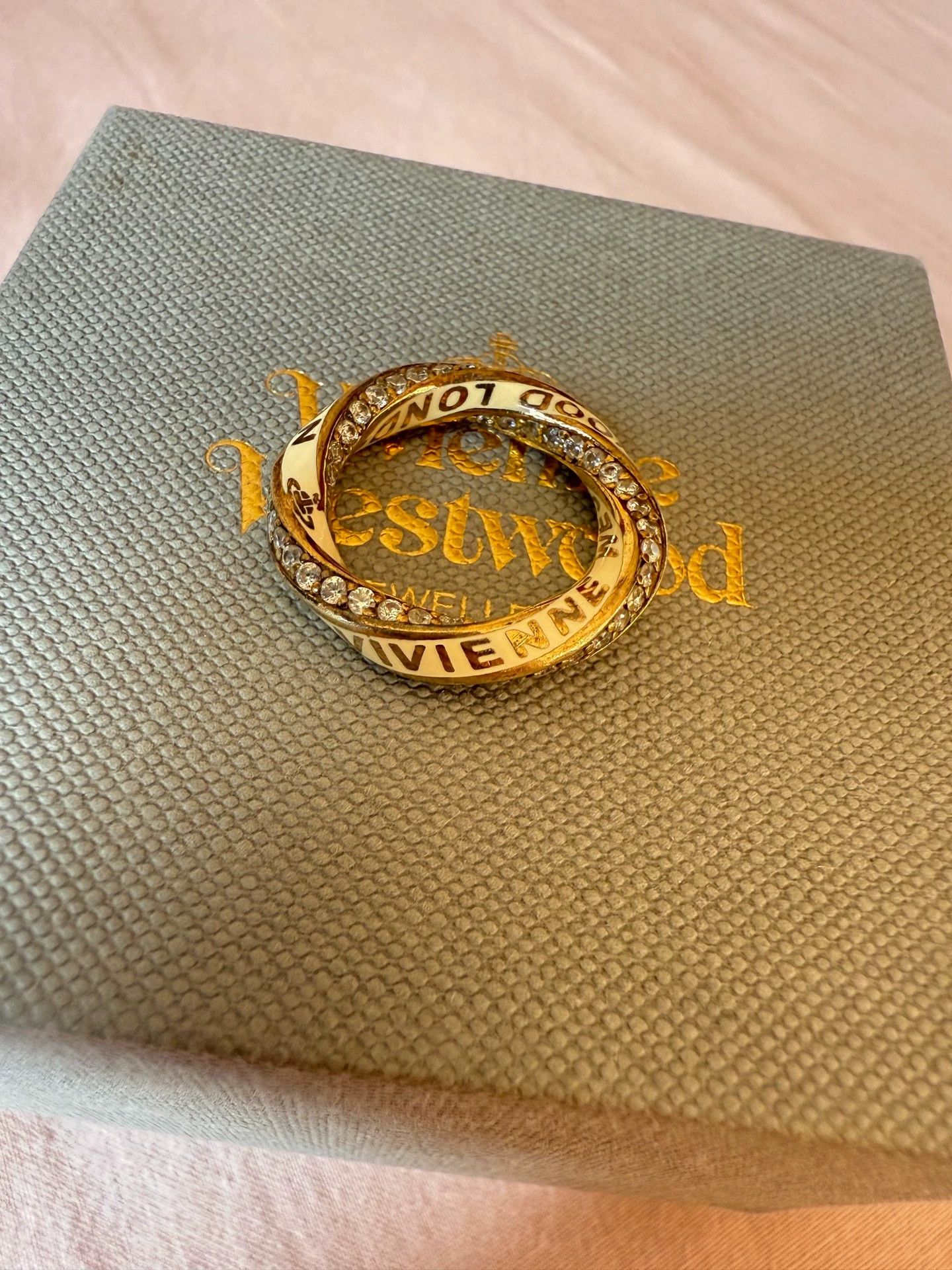 Cartier vintage gold enamel ring with cubic zirconia Size ONE SIZE - 1 Thumbnail