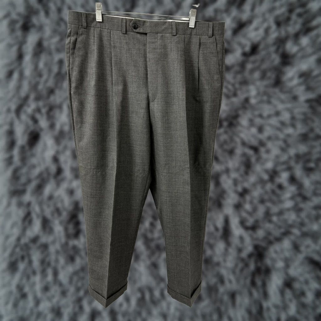 Ralph Lauren Lauren Ralph Lauren Dress Pants Mens 38x30 Gray Pleated Cuffed Wool Slashed Pockets Straight Classic Trousers Size US 38 / EU 54 - 1 Thumbnail