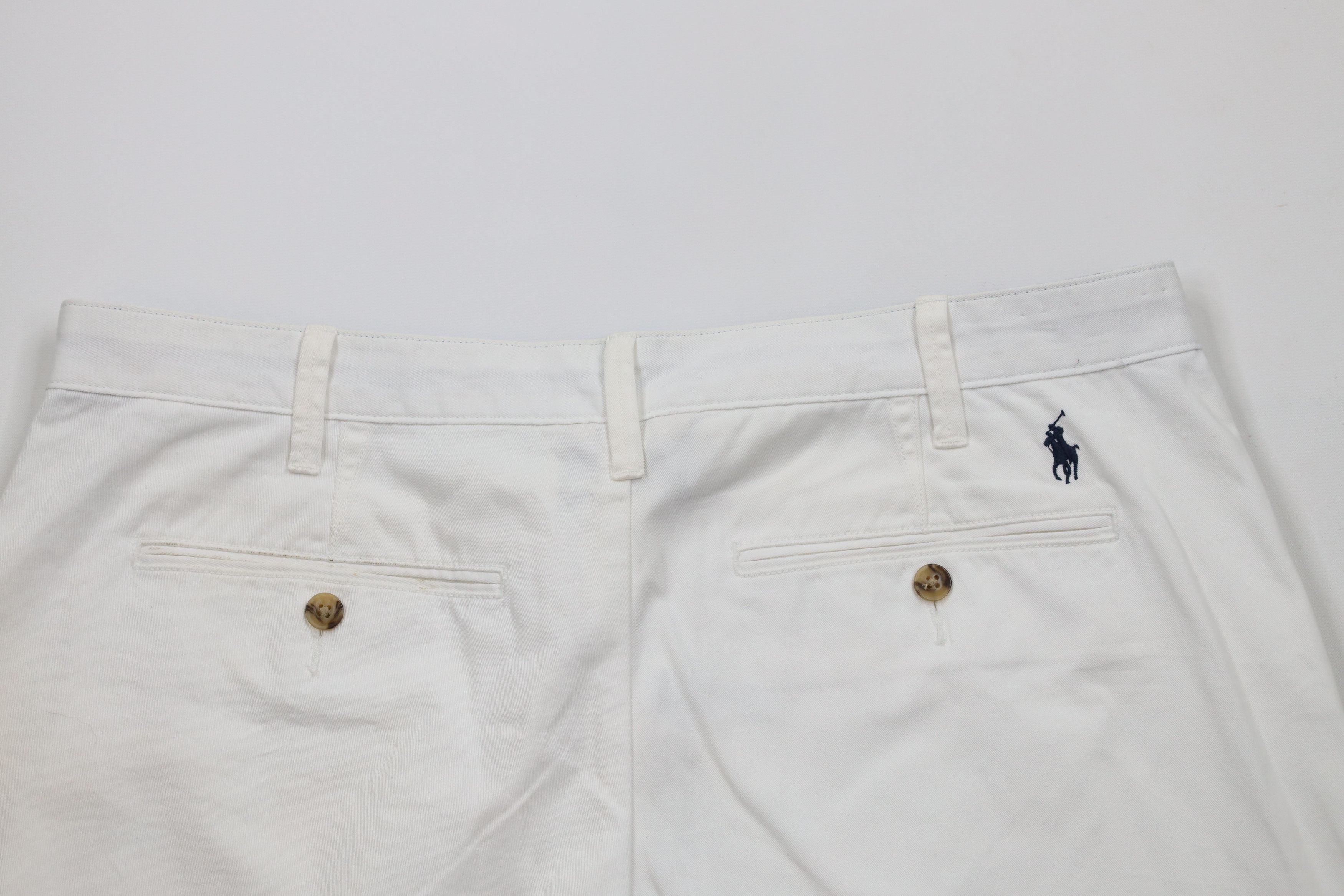Ralph Lauren × Vintage Vintage Ralph Lauren Relaxed Fit Chino Shorts White Cotton Size US 36 / EU 52 - 10 Thumbnail