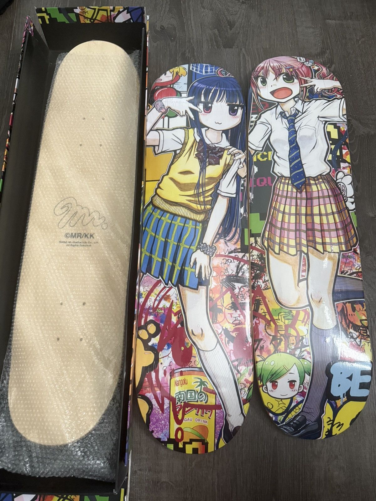 Takashi Murakami MR KaiKai College Skateboard Deck High School Story Set Of 3 Size ONE SIZE - 2 Thumbnail