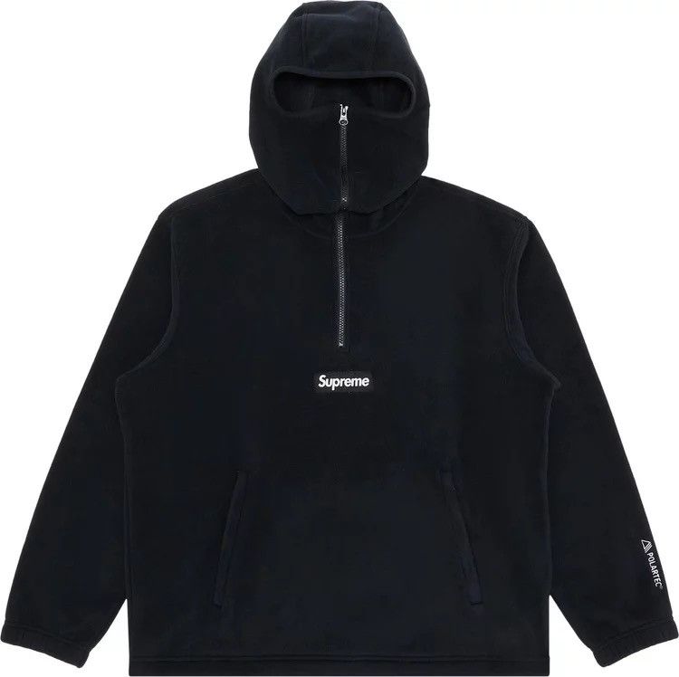 image of Supreme Polartec Facemask Hooded Sweatshirt in Black, Men's (Size Small)