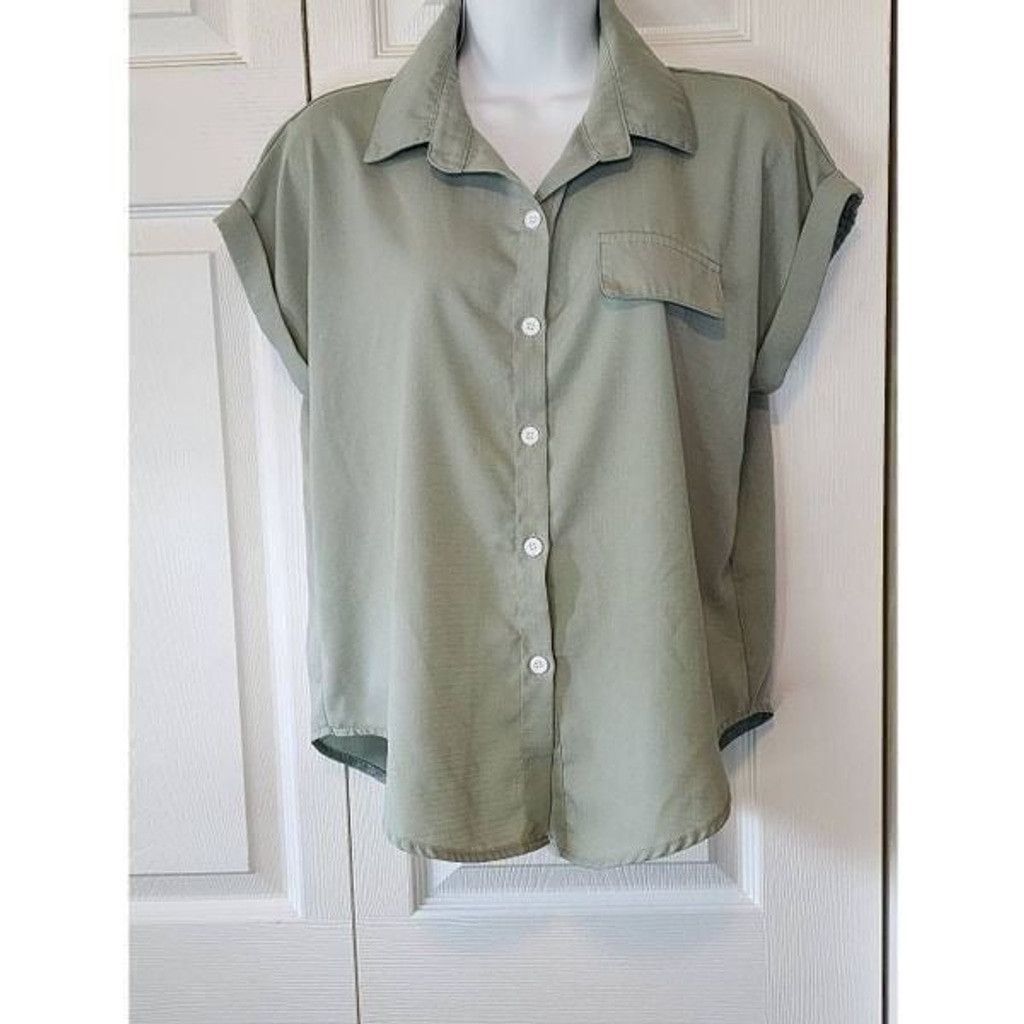 Shein Shein Sage Green Blouse Size M / US 6-8 / IT 42-44 - 2 Thumbnail