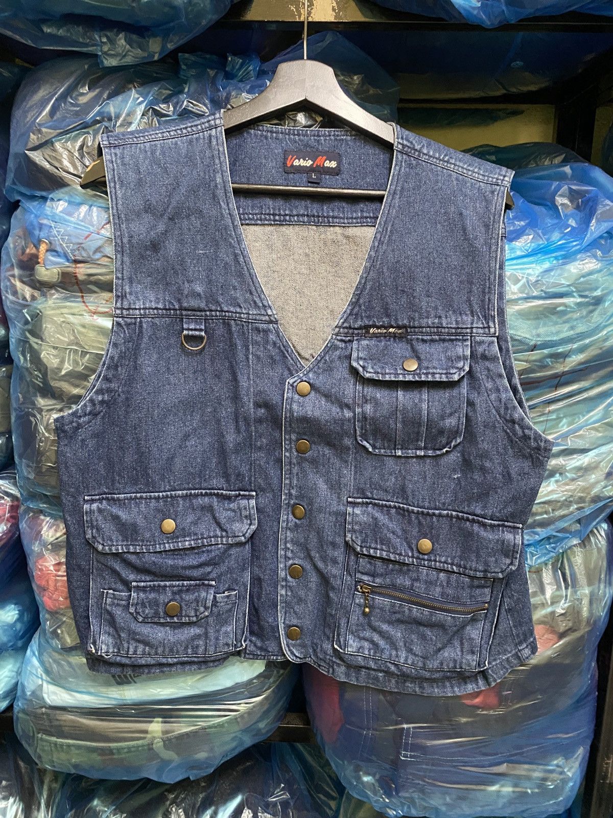 Vintage Vintage Vario Max Denim Utility Vest – Made in Japan Size L Size US L / EU 52-54 / 3 - 3 Thumbnail