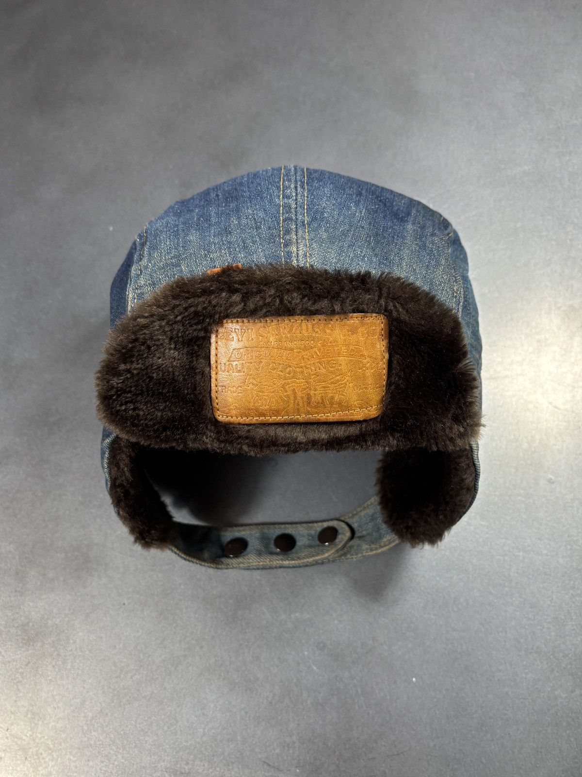Levi's Vintage Levi's Orange Tab Hat Denim Ushanka Trapper 70s 80s Size ONE SIZE - 3 Thumbnail