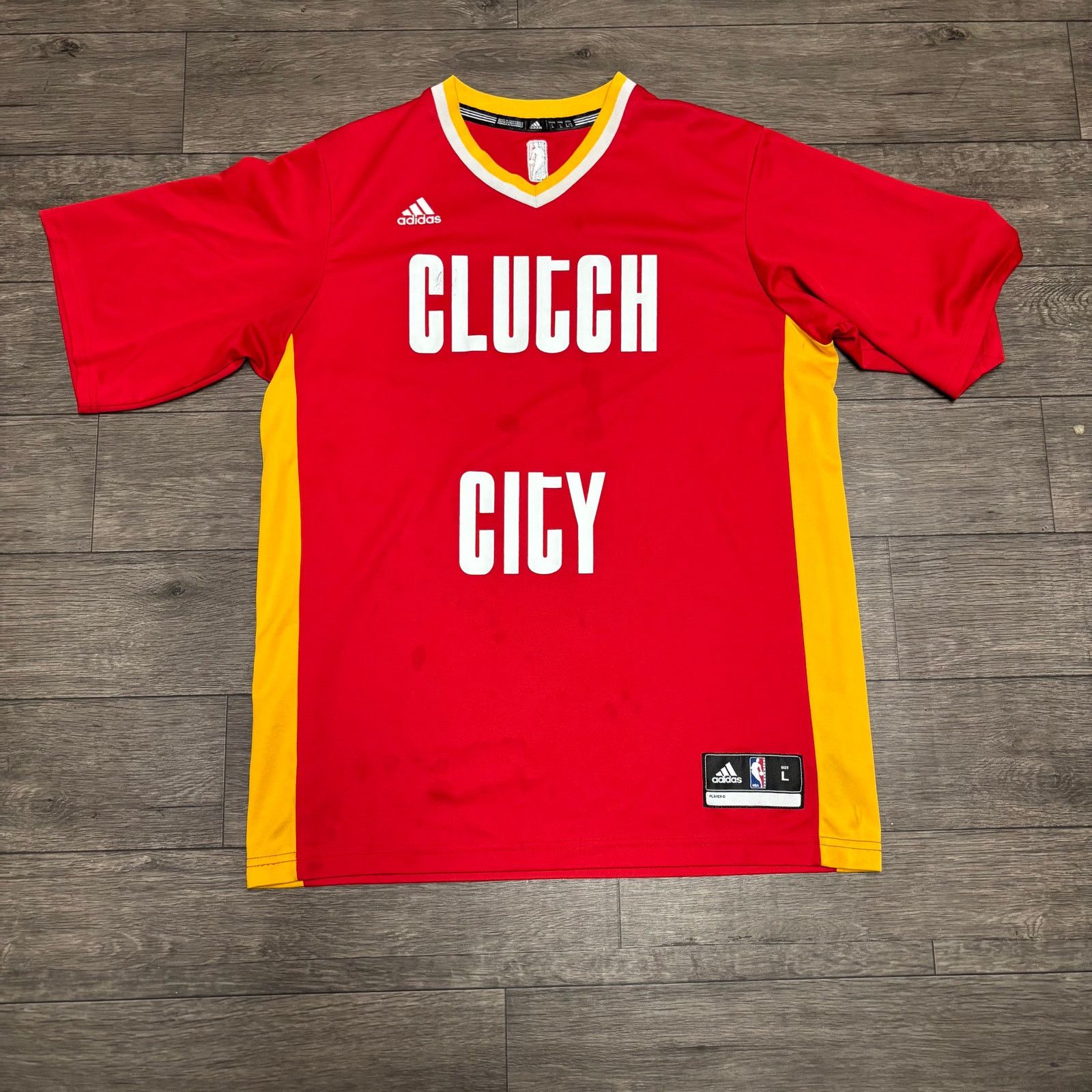 Adidas × NBA Adidas Houston Rockets Clutch City Backetball Jersey Sz L Size US L / EU 52-54 / 3 - 1 Thumbnail