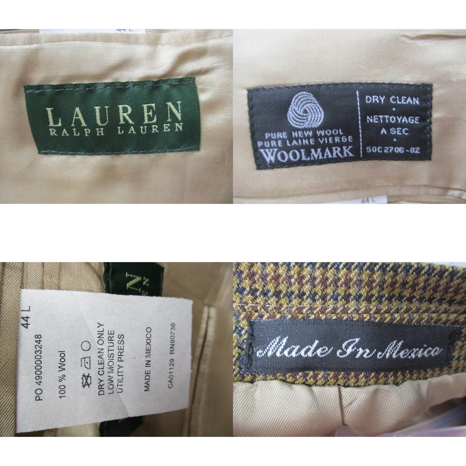 Ralph Lauren Lauren Ralph Lauren Blazer Mens 44 Long Wool Houndstooth Classic Fit Jacket Size 44R - 8 Thumbnail
