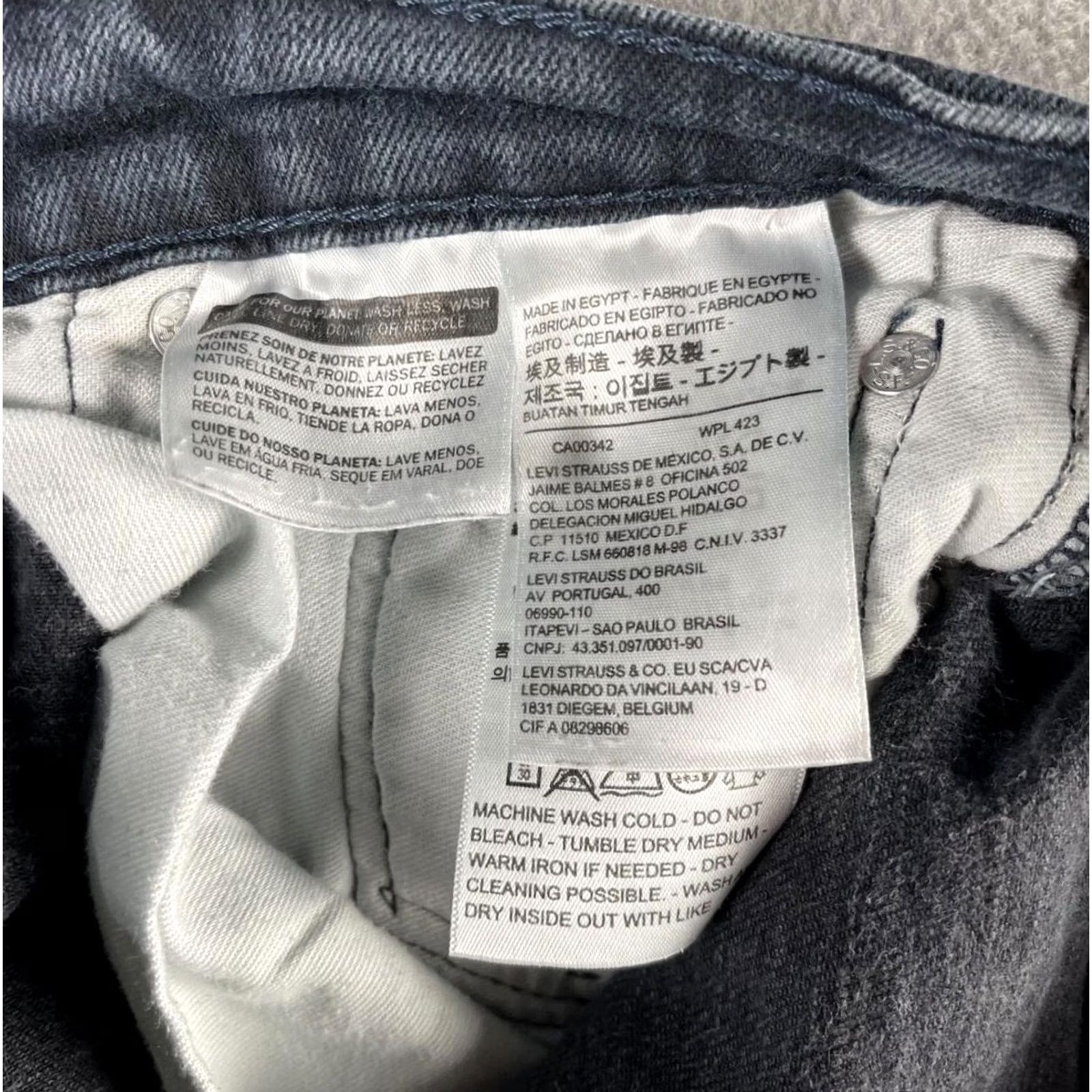 Levi's Levis 505 Jeans Mens 30x32 Charcoal Gray Wash Regular Fit Straight Denim Size US 30 / EU 46 - 6 Thumbnail