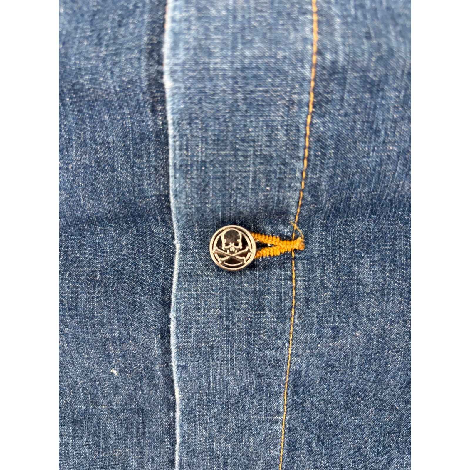 Mastermind Japan Mastermind World Light Ounce Indigo Denim Shirt Size Large Size US L / EU 52-54 / 3 - 4 Thumbnail