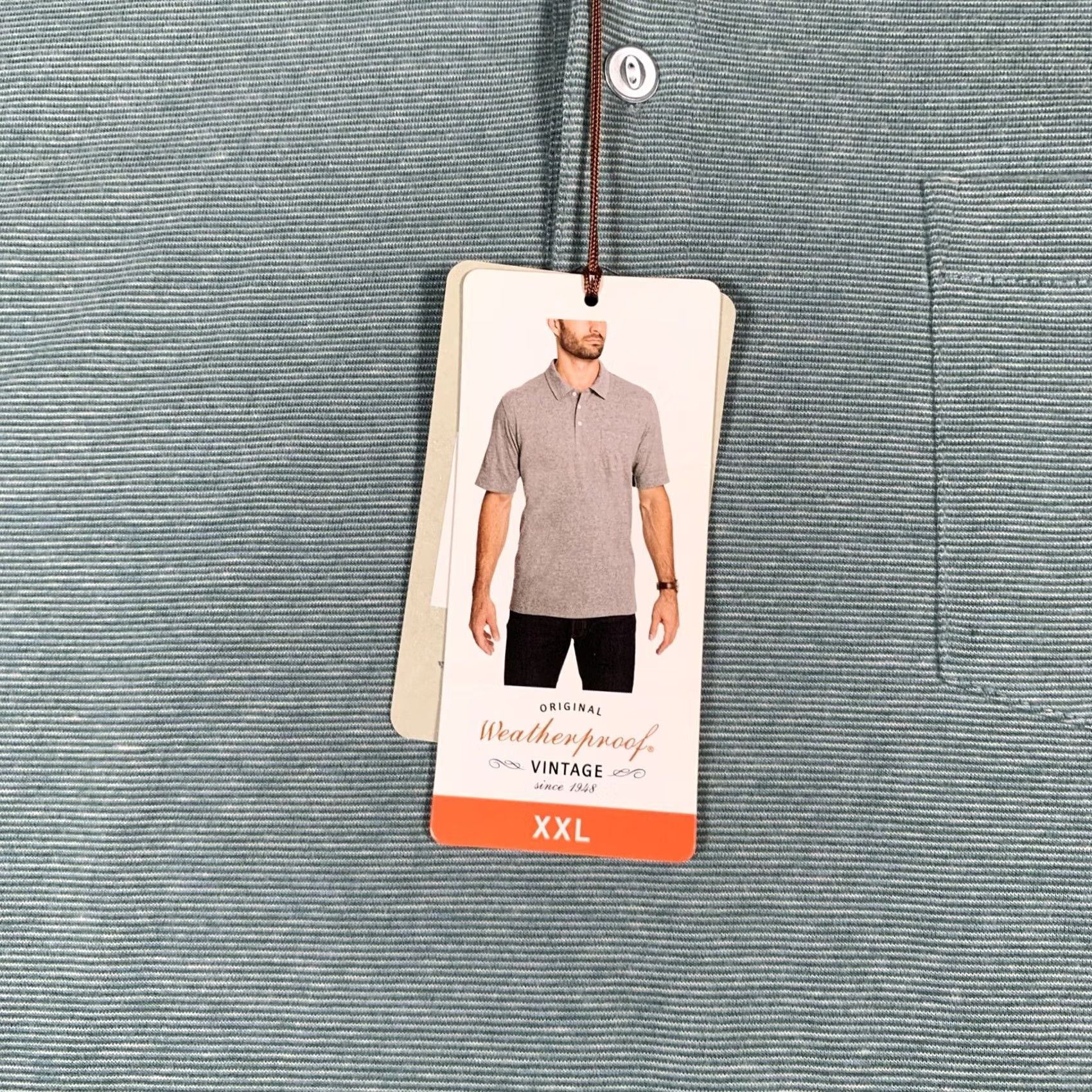 Weatherproof VINTAGE Weatherproof Polo Shirt Mens 2XL Green Heather Cotton Polyester Pocket Short Sleeve Casual 1948 Size US XXL / EU 58 / 5 - 6 Thumbnail