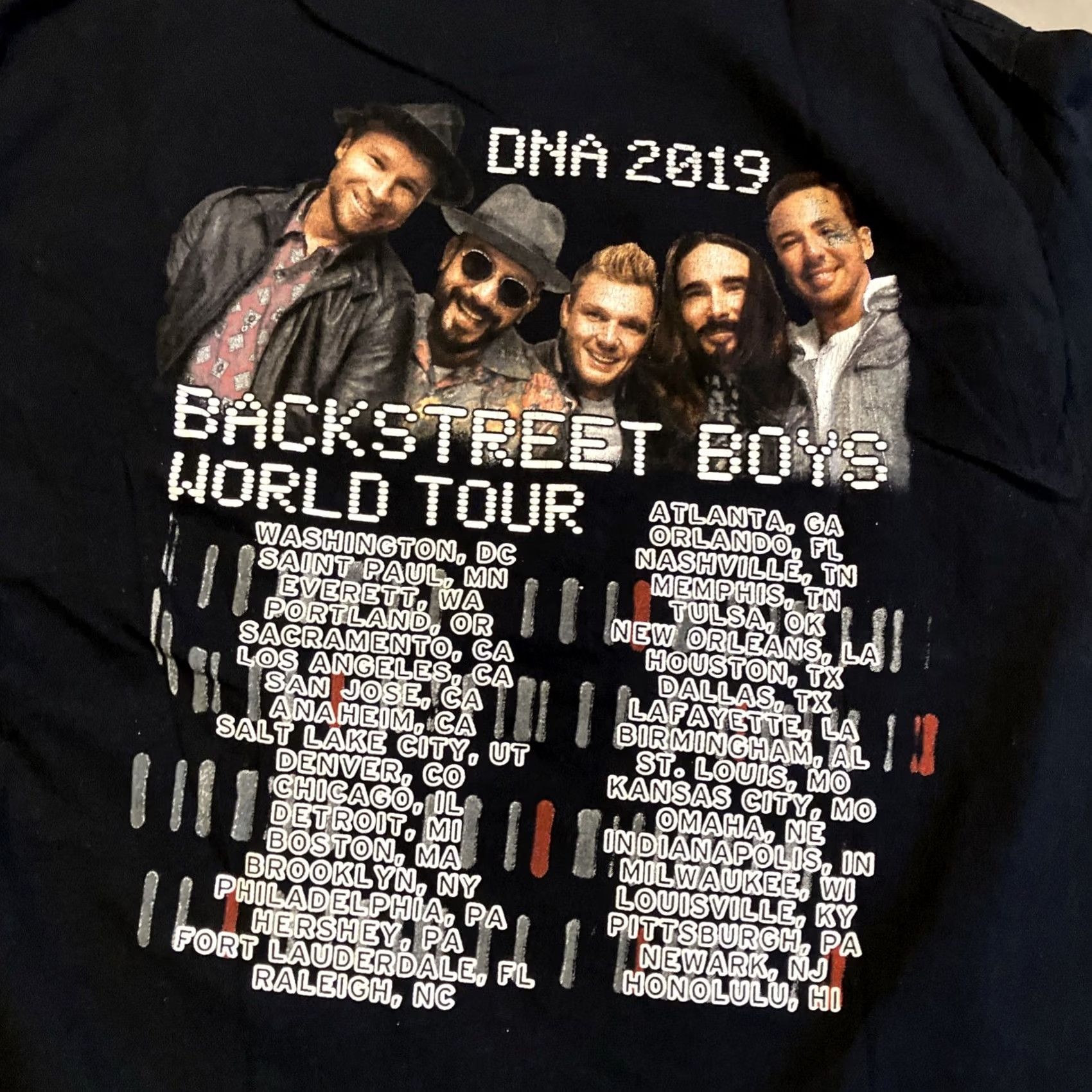 Fruit Of The Loom Backstreet Boys 2019 DNA World Tour Double Sided Concert T Shirt L NWOT Size US L / EU 52-54 / 3 - 5 Thumbnail