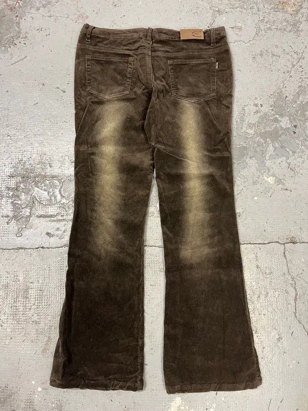 Just Cavalli × Vintage 1990s Cavalli Overprint Brown Velvet Pants Size US 32 / EU 48 - 7 Thumbnail