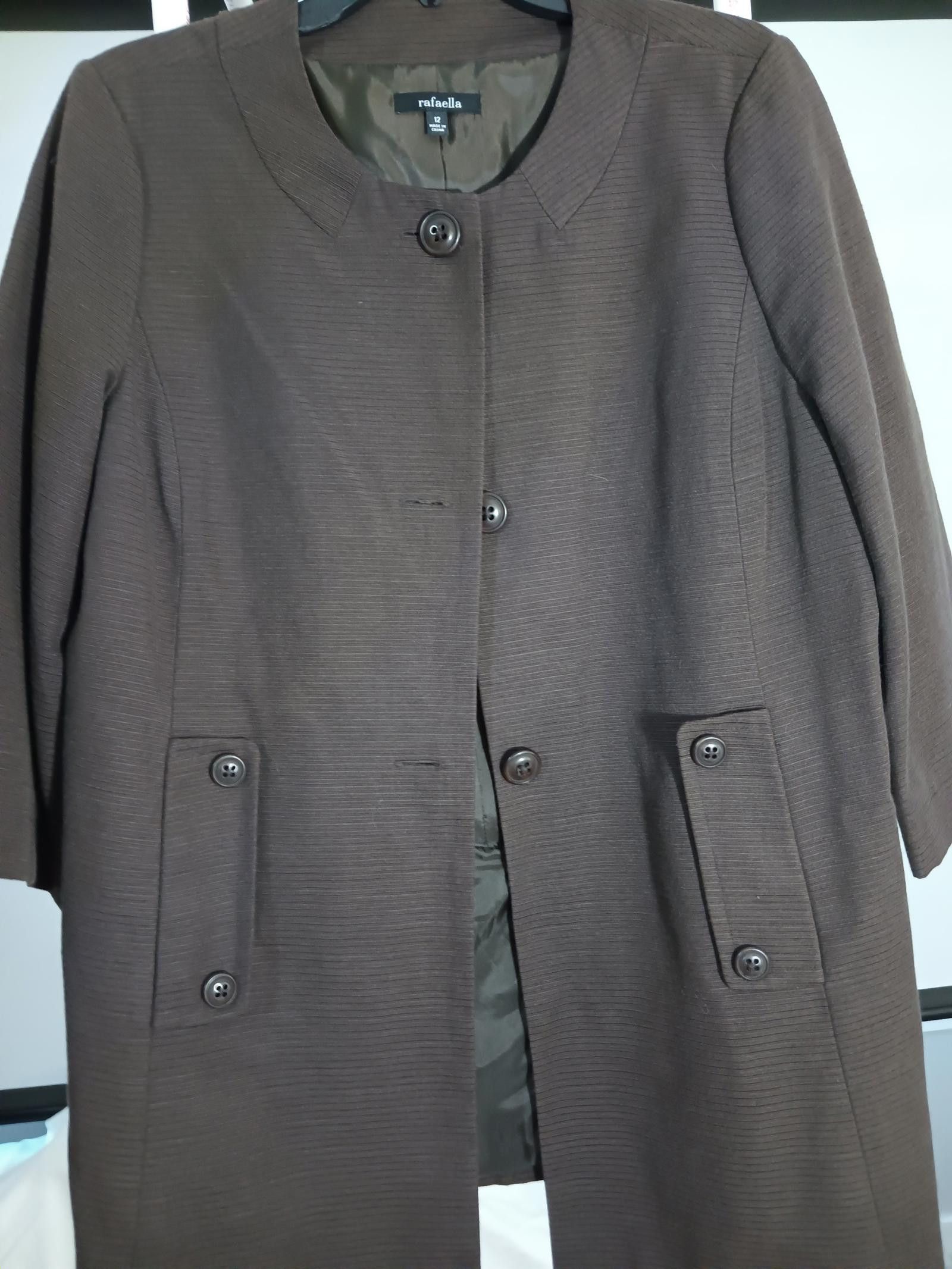 Other Rafaella Women's Brown Jacket - Size 12 Size XL / US 12-14 / IT 48-50 - 1 Thumbnail