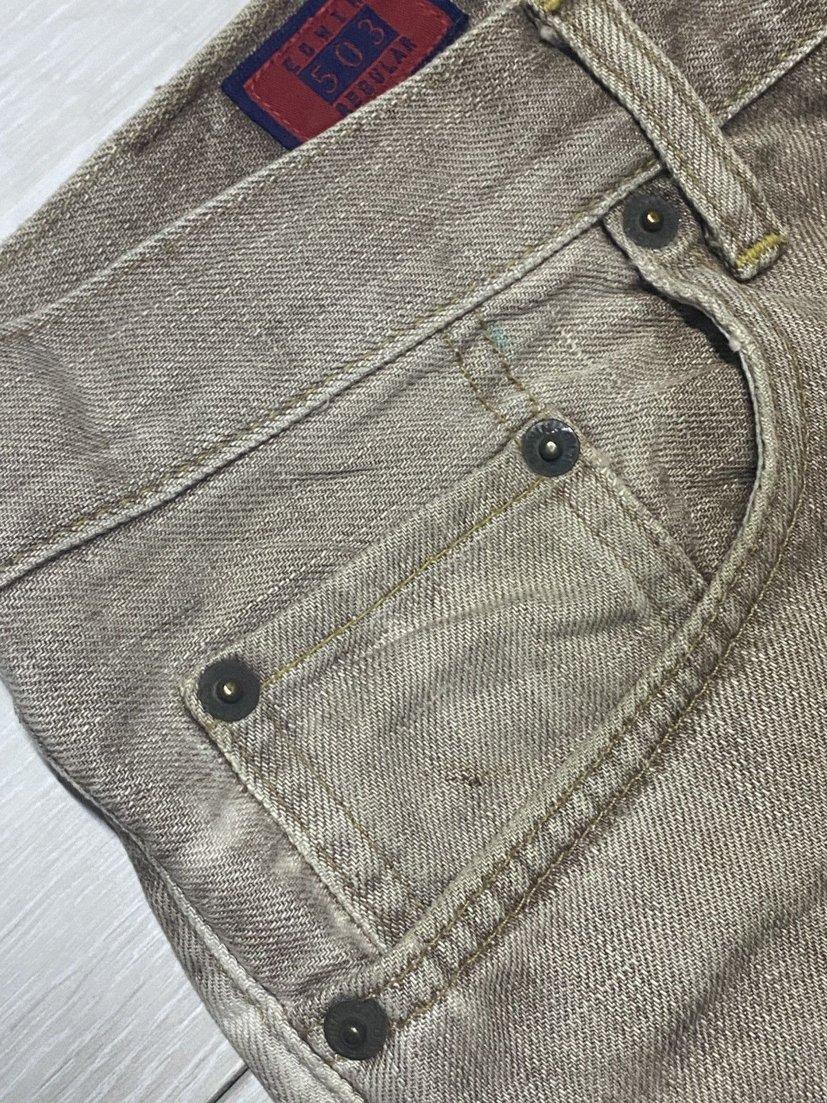 Junya Watanabe Vintage Edwin Faded Wash Distressed Baggy Jeans Size US 34 / EU 50 - 11 Thumbnail