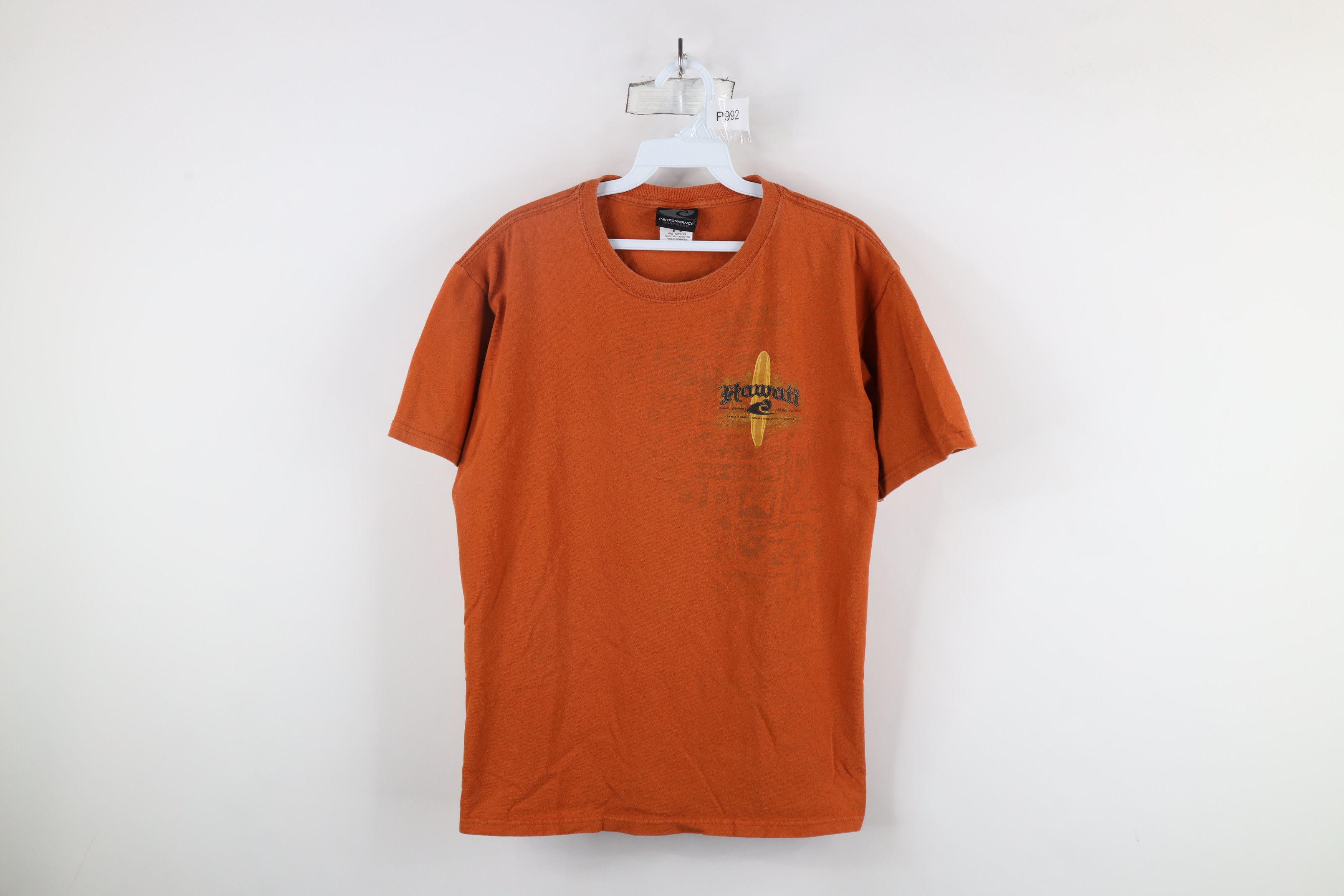 Vintage Vintage 90s Streetwear Hawaii Surfing T-Shirt Orange Size US M / EU 48-50 / 2 - 1 Thumbnail