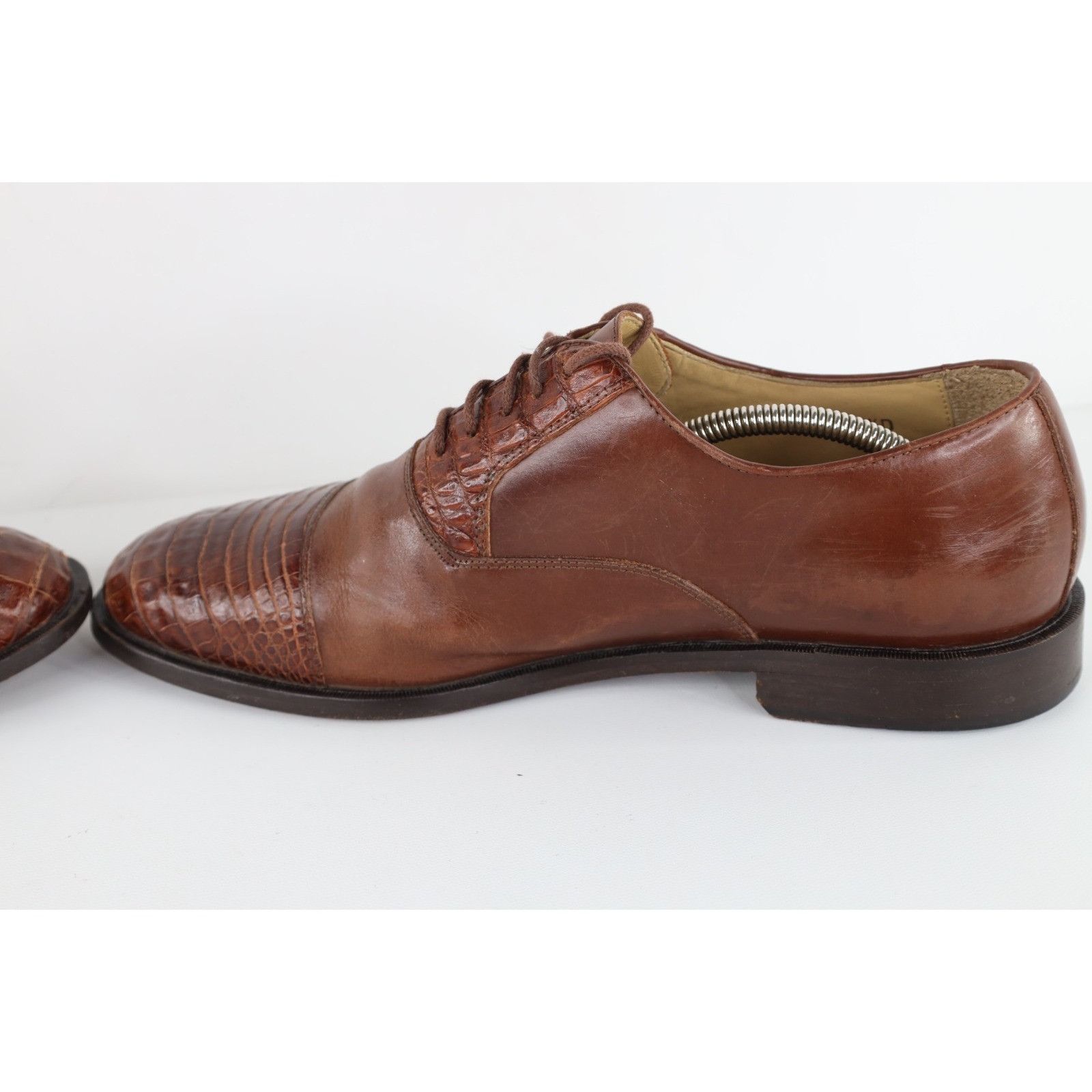 Florsheim Florsheim Imperial Caiman Alligator Leather Cap Shoes Size US 11.5 / EU 44-45 - 6 Thumbnail