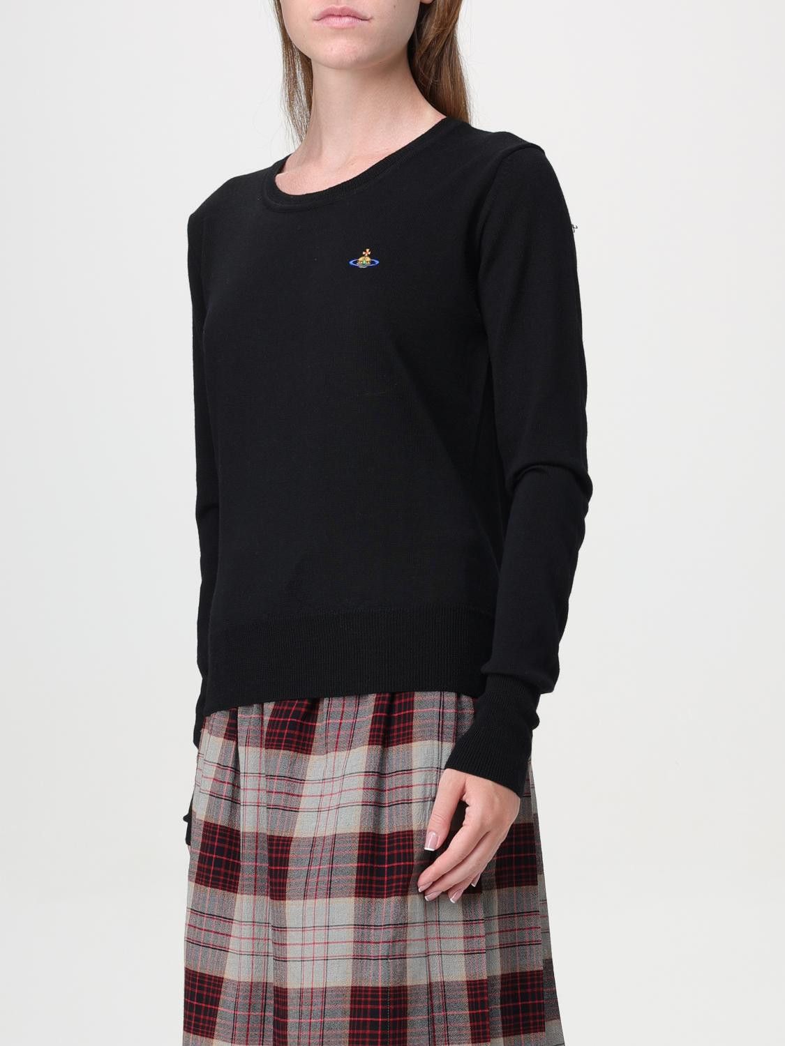 Vivienne Westwood o1s22i1n0924 Embroidered Logo Pullover Sweater in Black Size S / US 4 / IT 40 - 4 Thumbnail