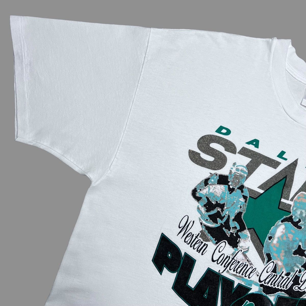 NHL × Vintage Vtg 1994 NHL Dallas Stars Western Conference Playoffs Tee Size US XXL / EU 58 / 5 - 5 Thumbnail
