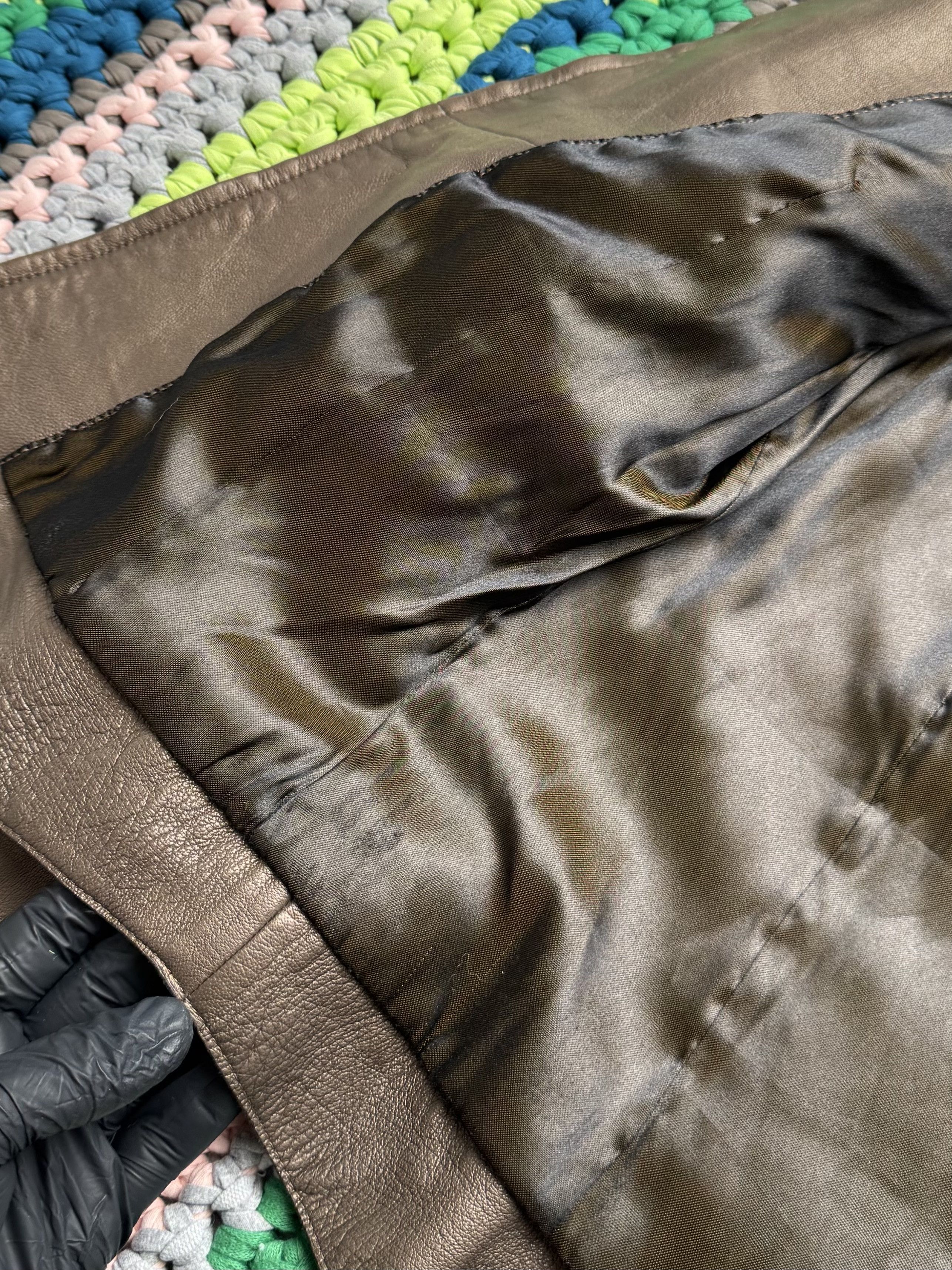 Japanese Brand 90's Cropped Leather Jacket With Real Fur (V2)(D15)(D10) Size S / US 4 / IT 40 - 11 Thumbnail