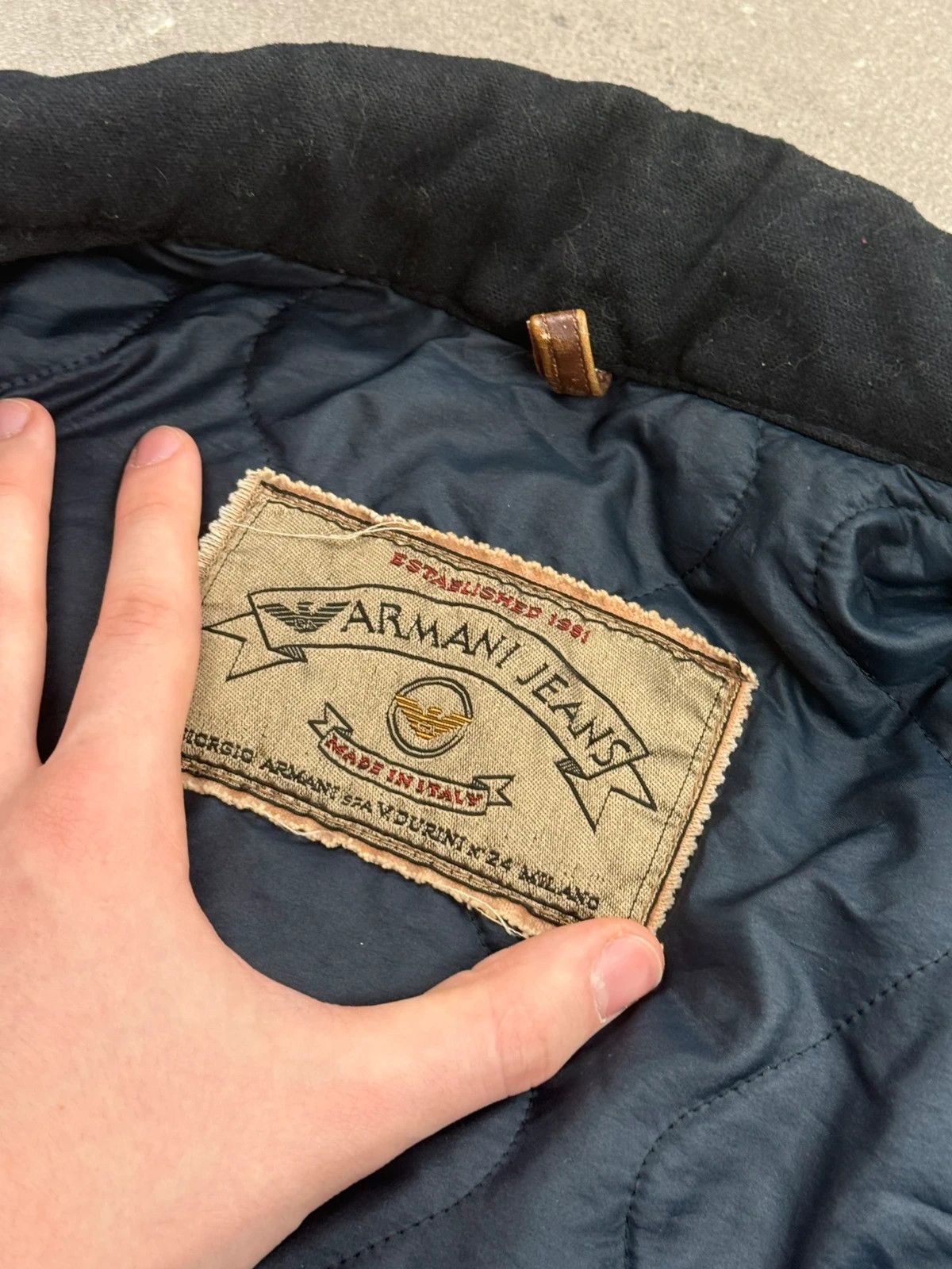 Armani Armani denim jacket vintage 1980s work wear made in Italy Size US L / EU 52-54 / 3 - 13 Thumbnail