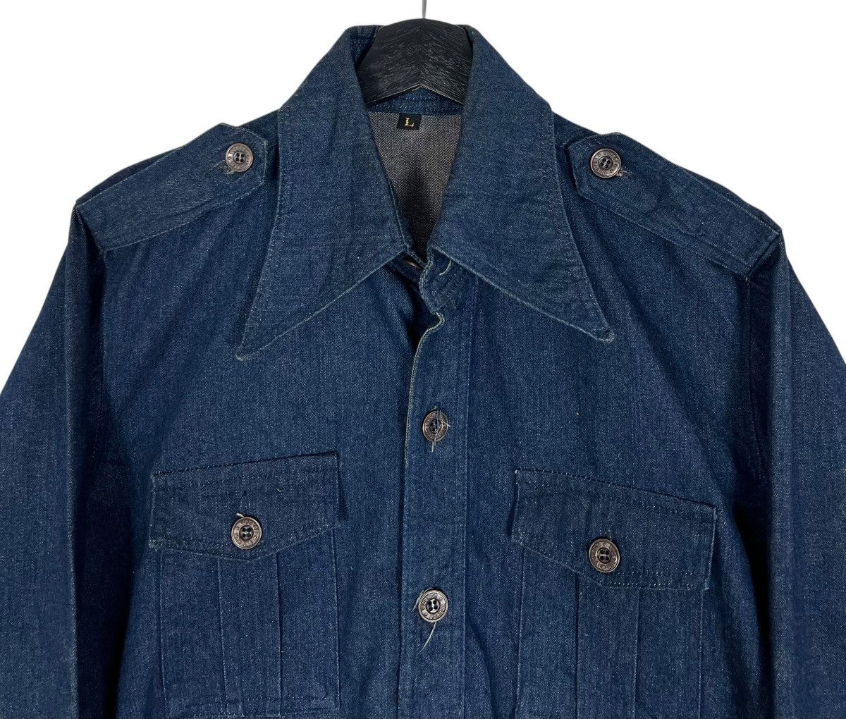 Japanese Brand 80s VICERER SELVEDGE DENIM JACKET Size US L / EU 52-54 / 3 - 8 Thumbnail
