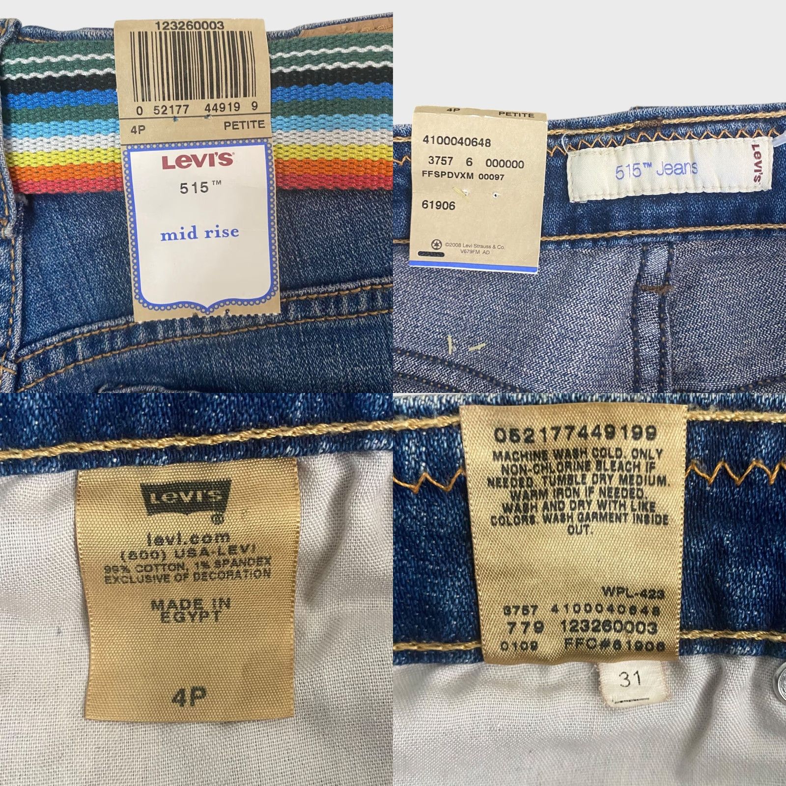 Levi's VINTAGE Levi's 515 Belted Capri Denim Jeans Women's Size 4P Mid-Rise Cuffed New Size 27" / US 4 / IT 40 - 8 Thumbnail
