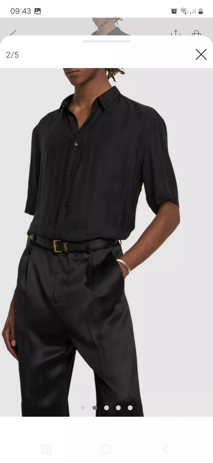 Saint Laurent Paris Saint Laurent Cassandre Silk Shirt 40 Size US M / EU 48-50 / 2 - 2 Thumbnail