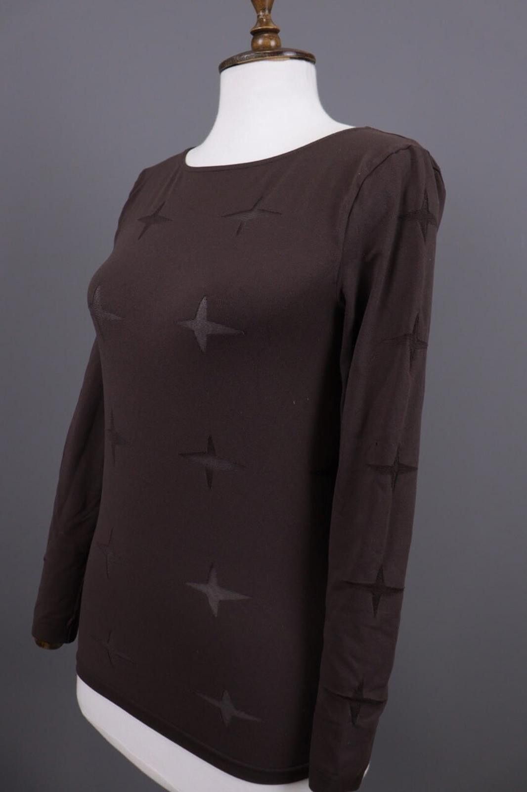 Wolford Wolford Brown Big Star Scoop Neck Long Sleeve Sweater Size M Size M / US 6-8 / IT 42-44 - 7 Thumbnail