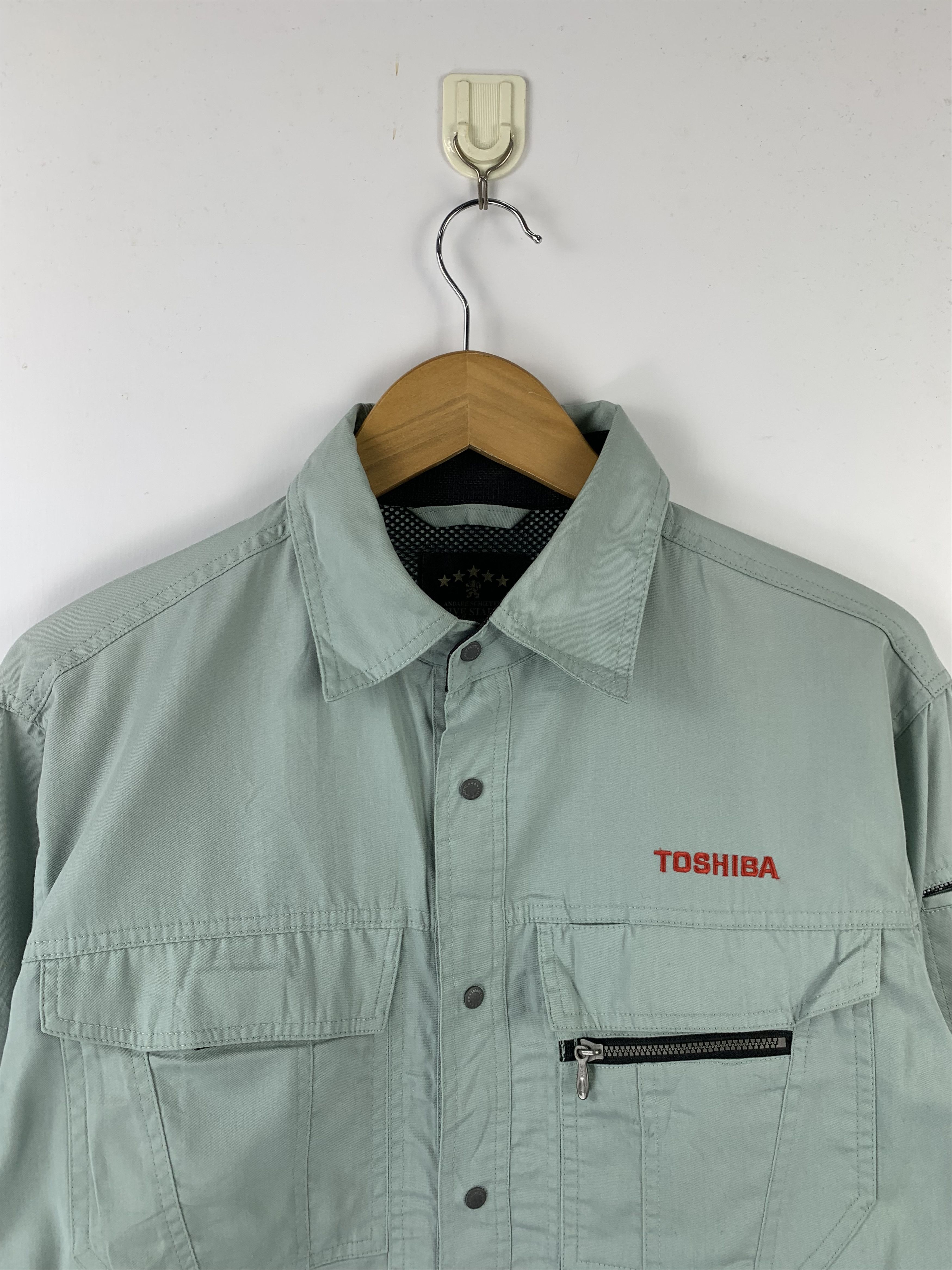 Japanese Brand Vintage Toshiba Button Up Workers Jacket J1557 Size US L / EU 52-54 / 3 - 2 Thumbnail