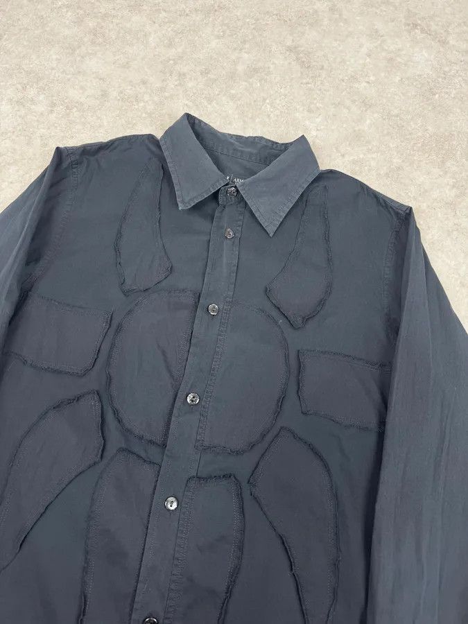 Armani 2000s Armani Navy Sun Embroidered Patch Shirt Size US M / EU 48-50 / 2 - 5 Thumbnail