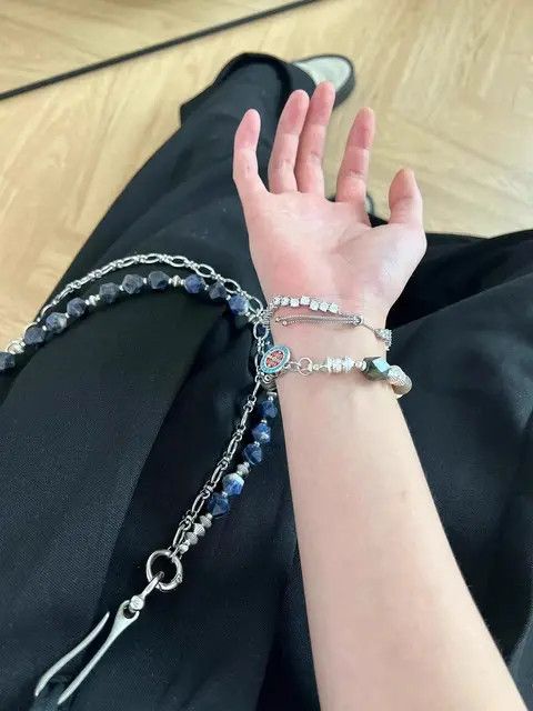 VIBE Pants Chain Peacock Blue Metal Concise Size ONE SIZE - 3 Thumbnail