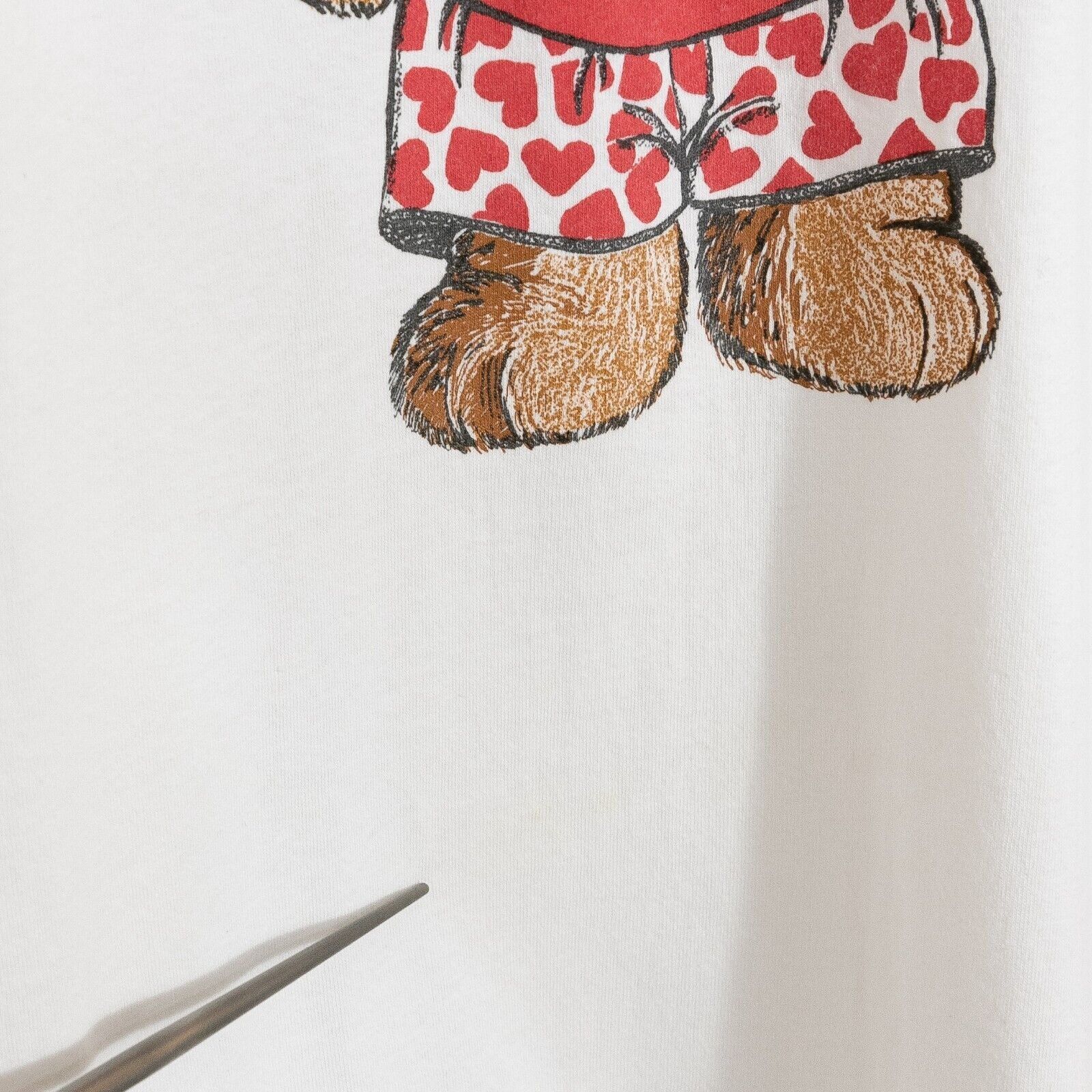 Vintage Vintage 90s Teddy Bear T Shirt XL - Cute Love Drawing USA Size US XL / EU 56 / 4 - 3 Thumbnail