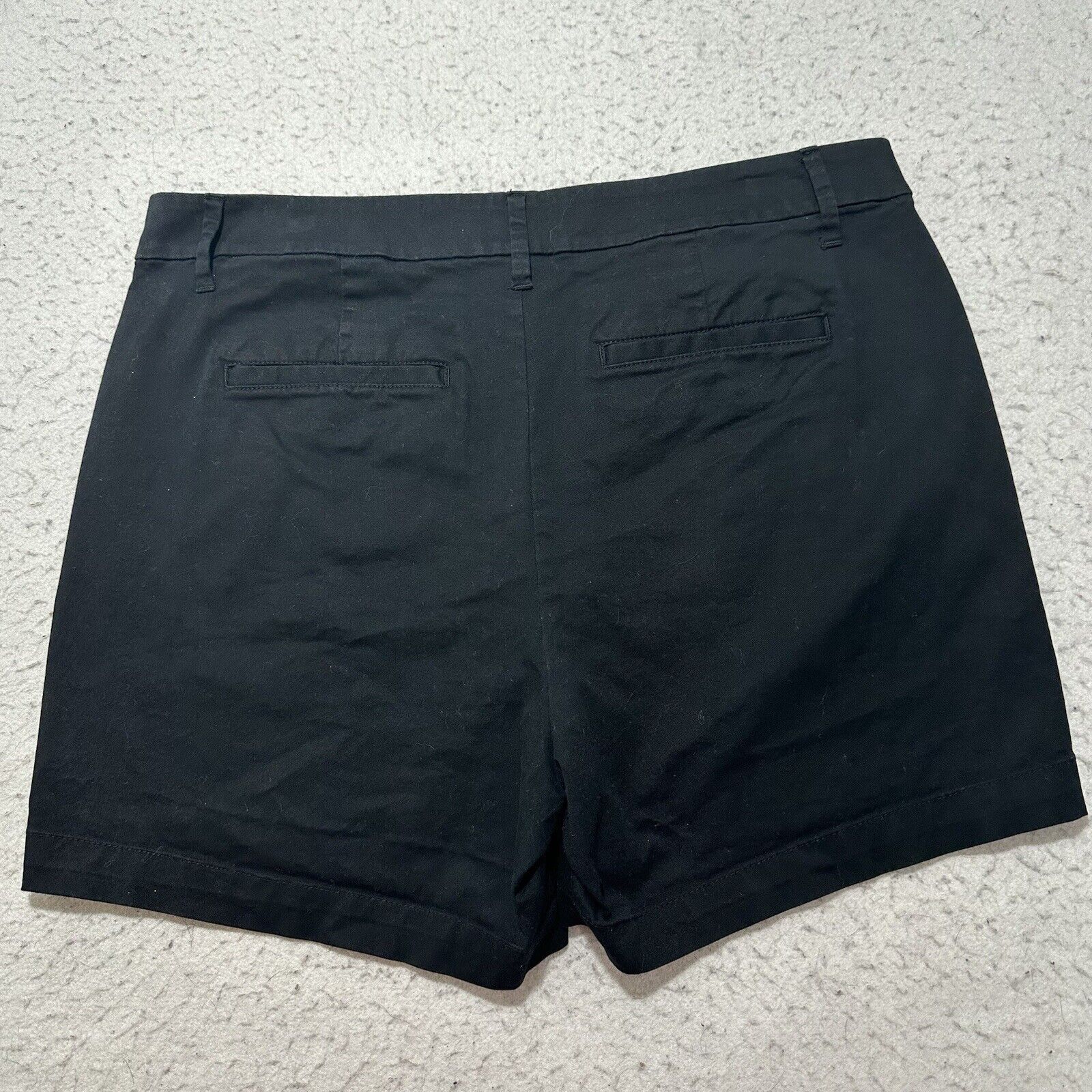 Other A New Day 12 4" Inseam Chino Flat Front Black Shorts Size 34" / US 12 / IT 48 - 6 Thumbnail