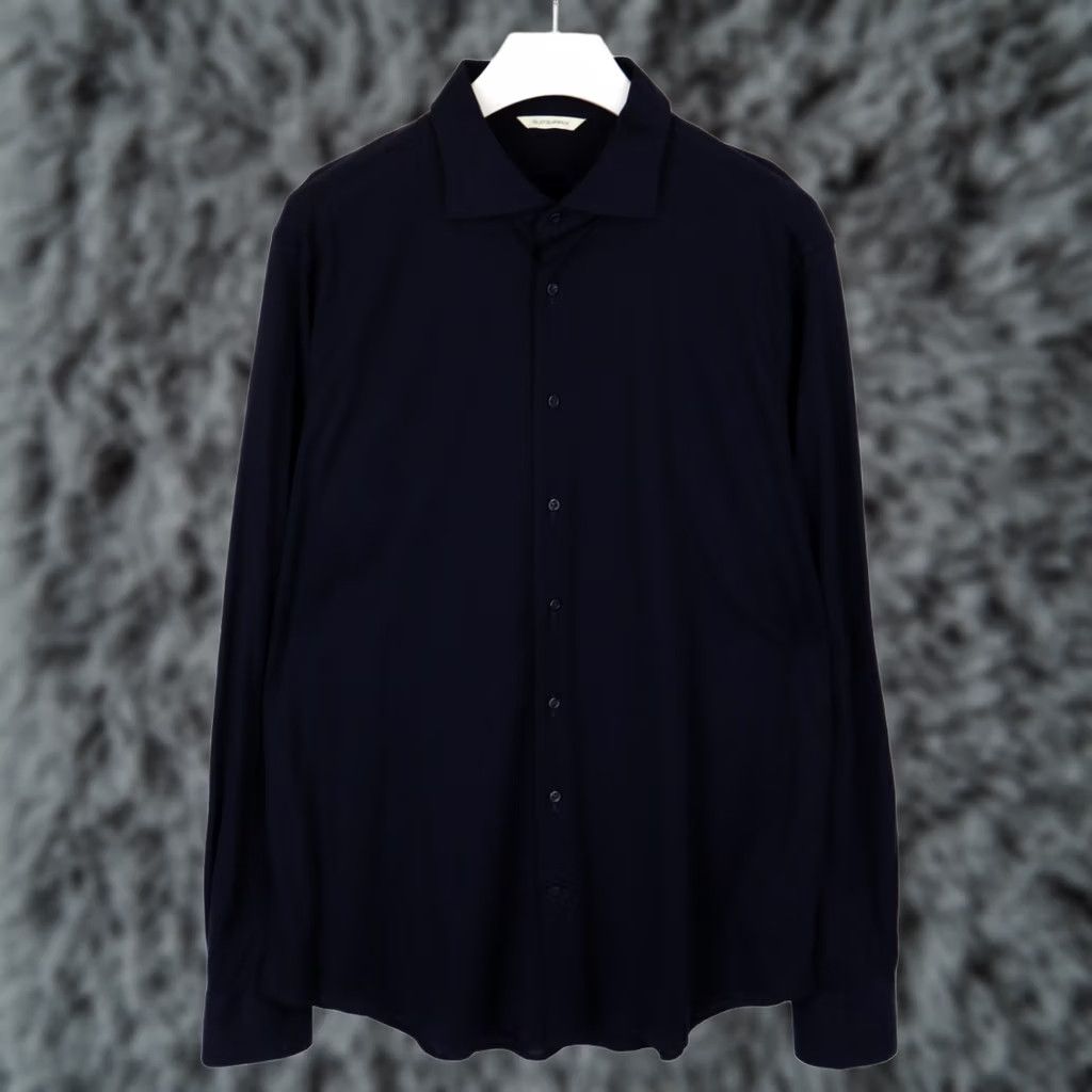 Suitsupply Suitsupply Slim Fit Formal Shirt Men's 2XL Cutaway Neck Button Up Navy Shirt Mens 2XL Navy Formal Button-Up Slim Fit Cotton Col Size 48R - 1 Thumbnail