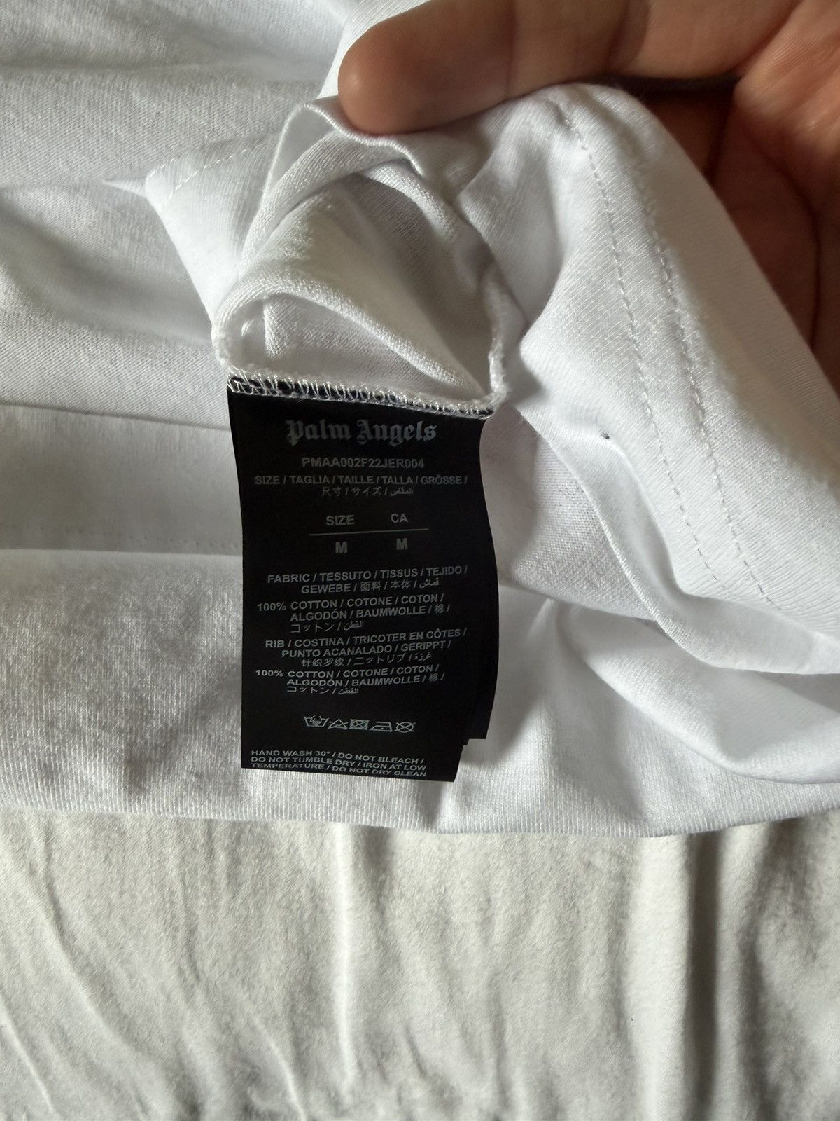 Palm Angels Palm Angels White Red Spray Logo Tee Size US M / EU 48-50 / 2 - 7 Thumbnail