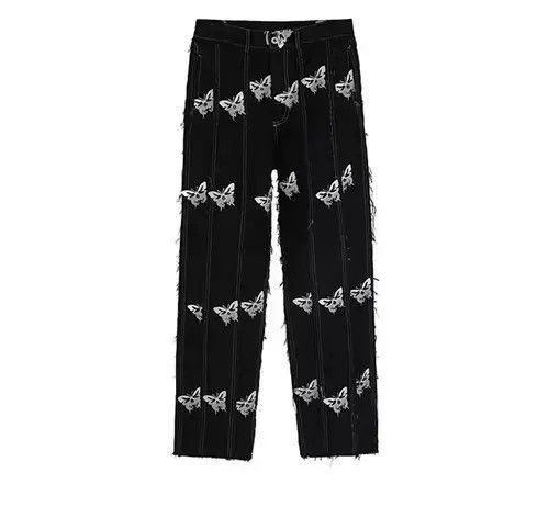 Jean Butterfly print pants Size US 32 / EU 48 - 3 Thumbnail