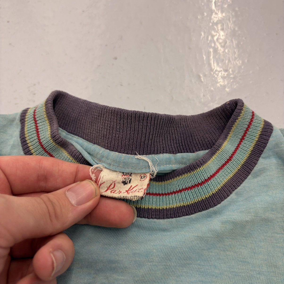 Other Vintage 60s Par Knit Blue Blank Long Sleeve Baby Tee Size XS / US 0-2 / IT 36-38 - 3 Thumbnail
