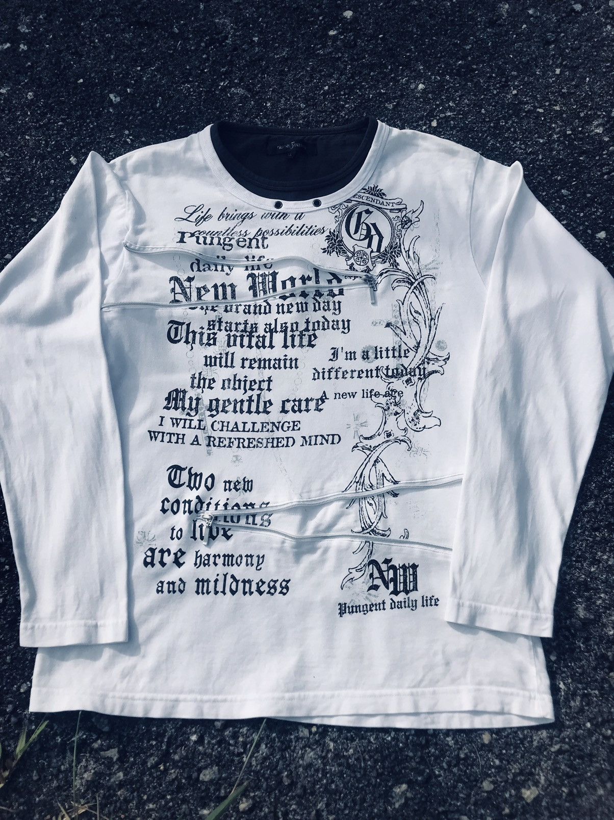 Japanese Brand Y2K japanese brand cross poem tee Size L / US 10 / IT 46 - 1 Thumbnail
